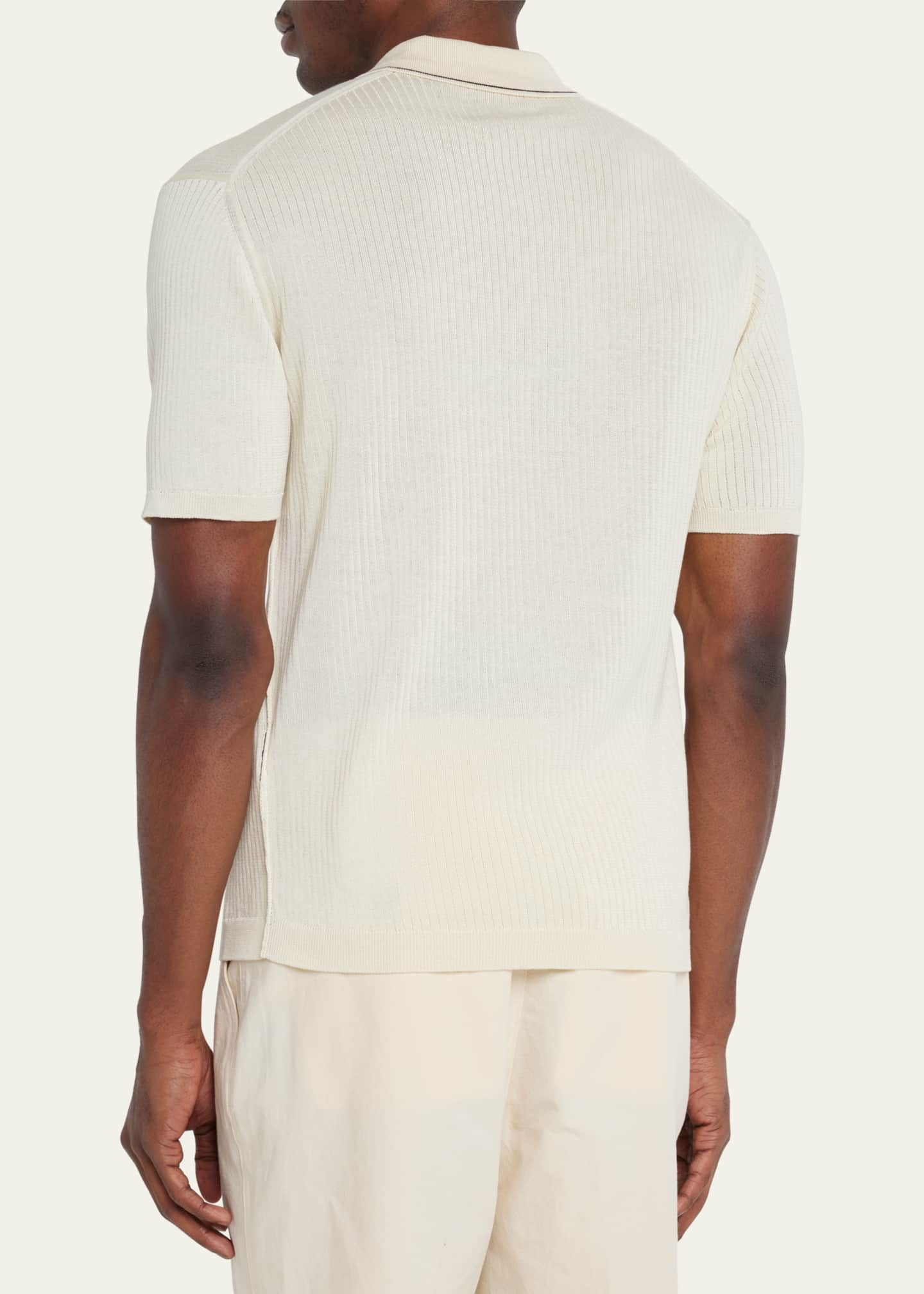 Orlebar Brown Men's Marano Tipped Knit Polo Shirt - Bergdorf Goodman