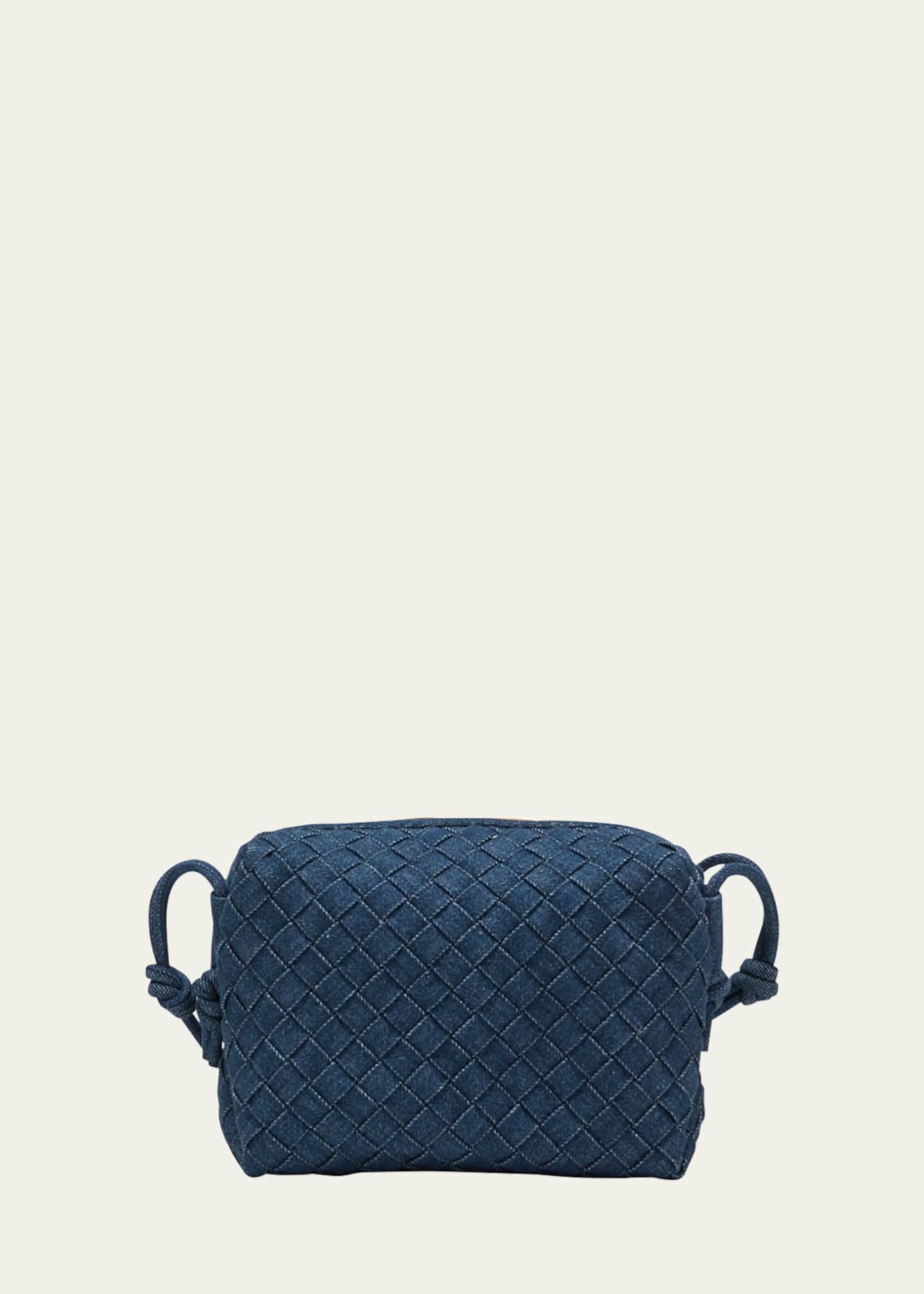 Bottega Veneta Loop Small Intrecciato Denim Shoulder Bag
