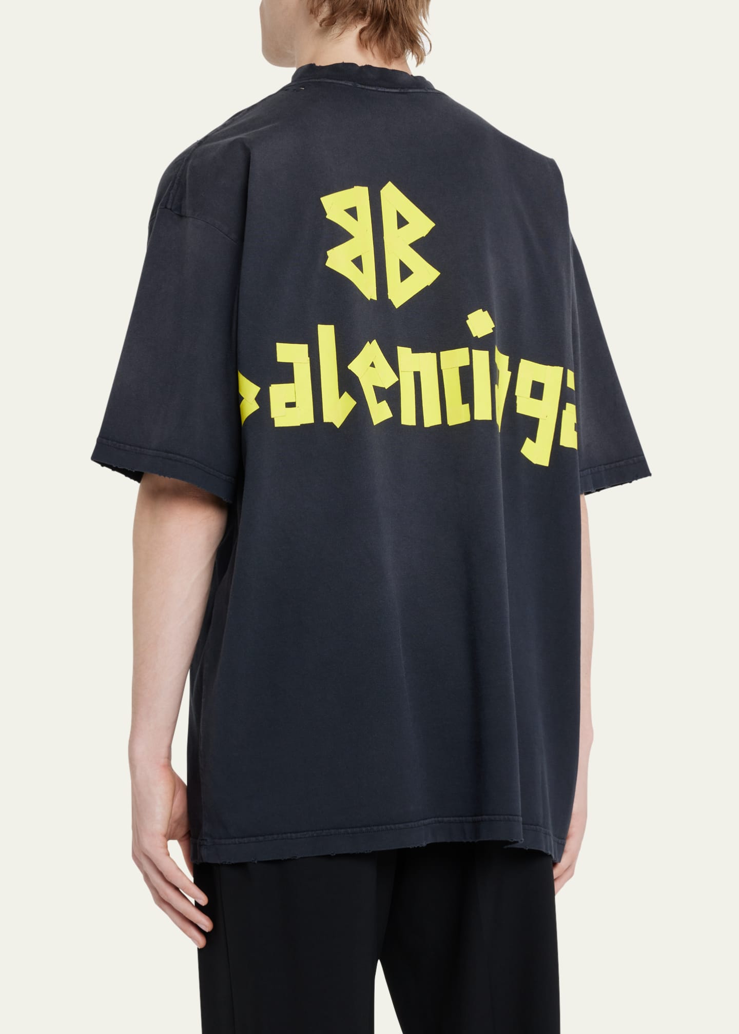 Balenciaga Men's Masking Tape Logo T-Shirt - Bergdorf Goodman