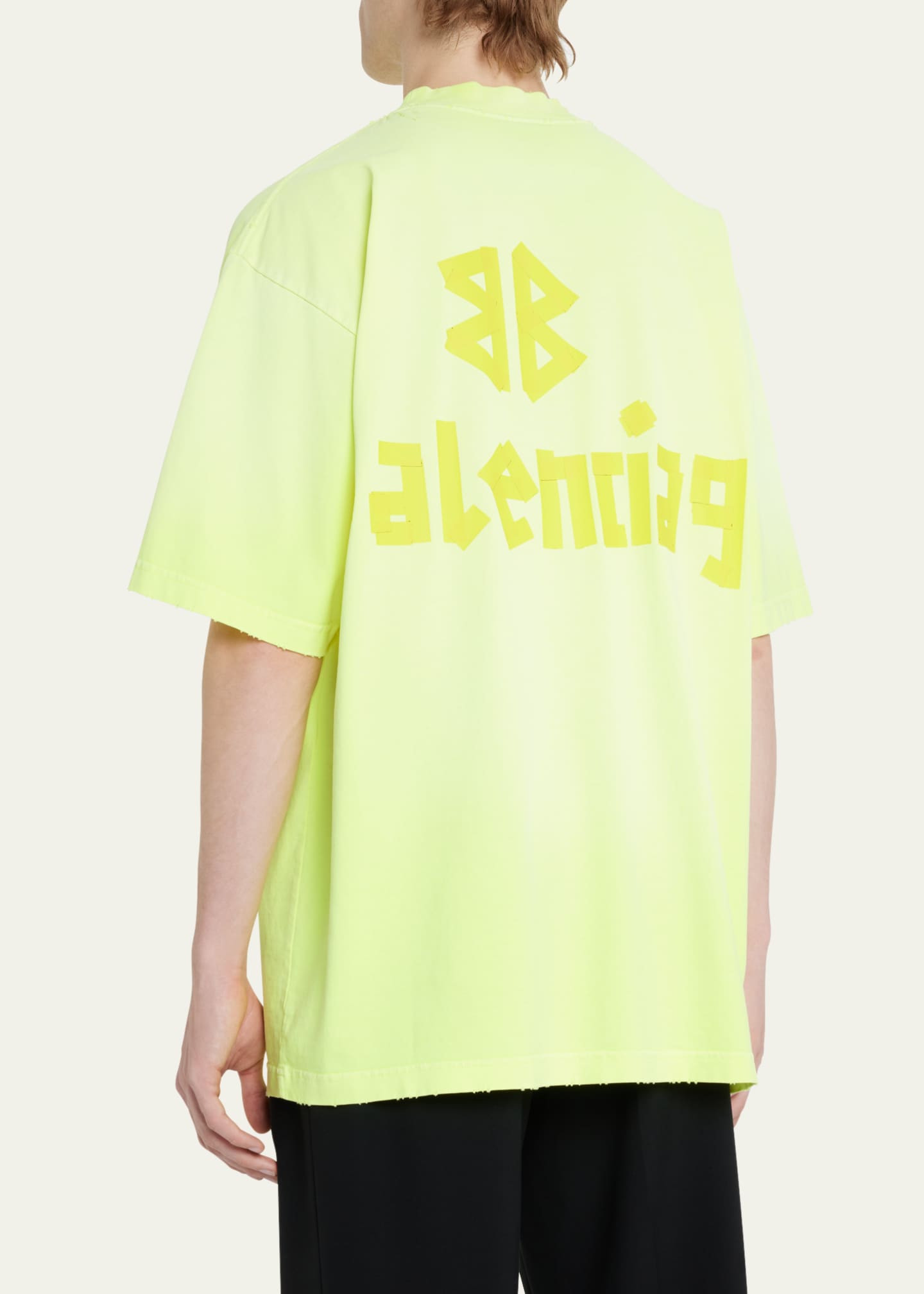 Balenciaga Men s Masking Tape Logo T Shirt