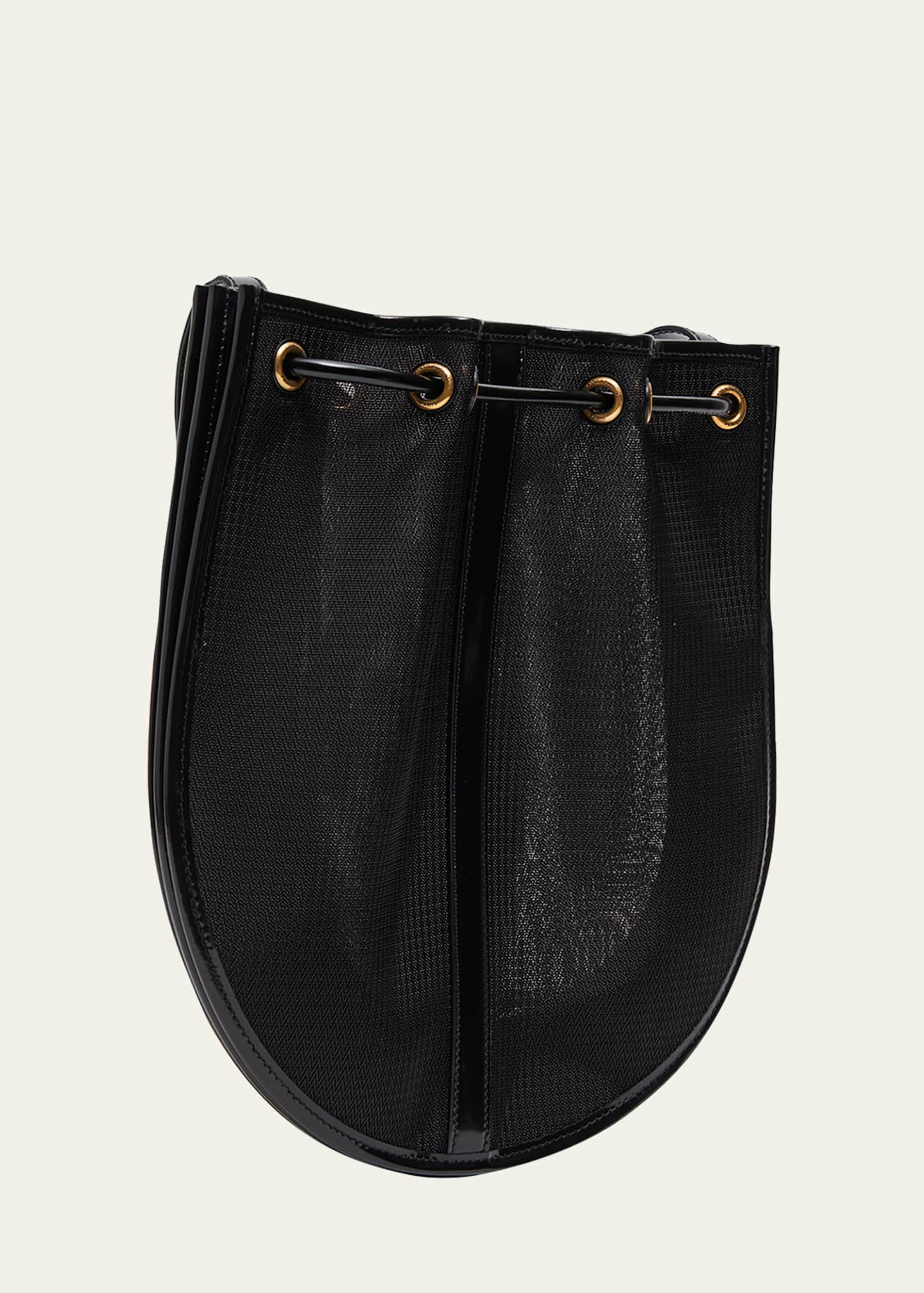 Saint Laurent Daryl Shoulder Bag in Mesh and Patent Leather Image 3 of 5
