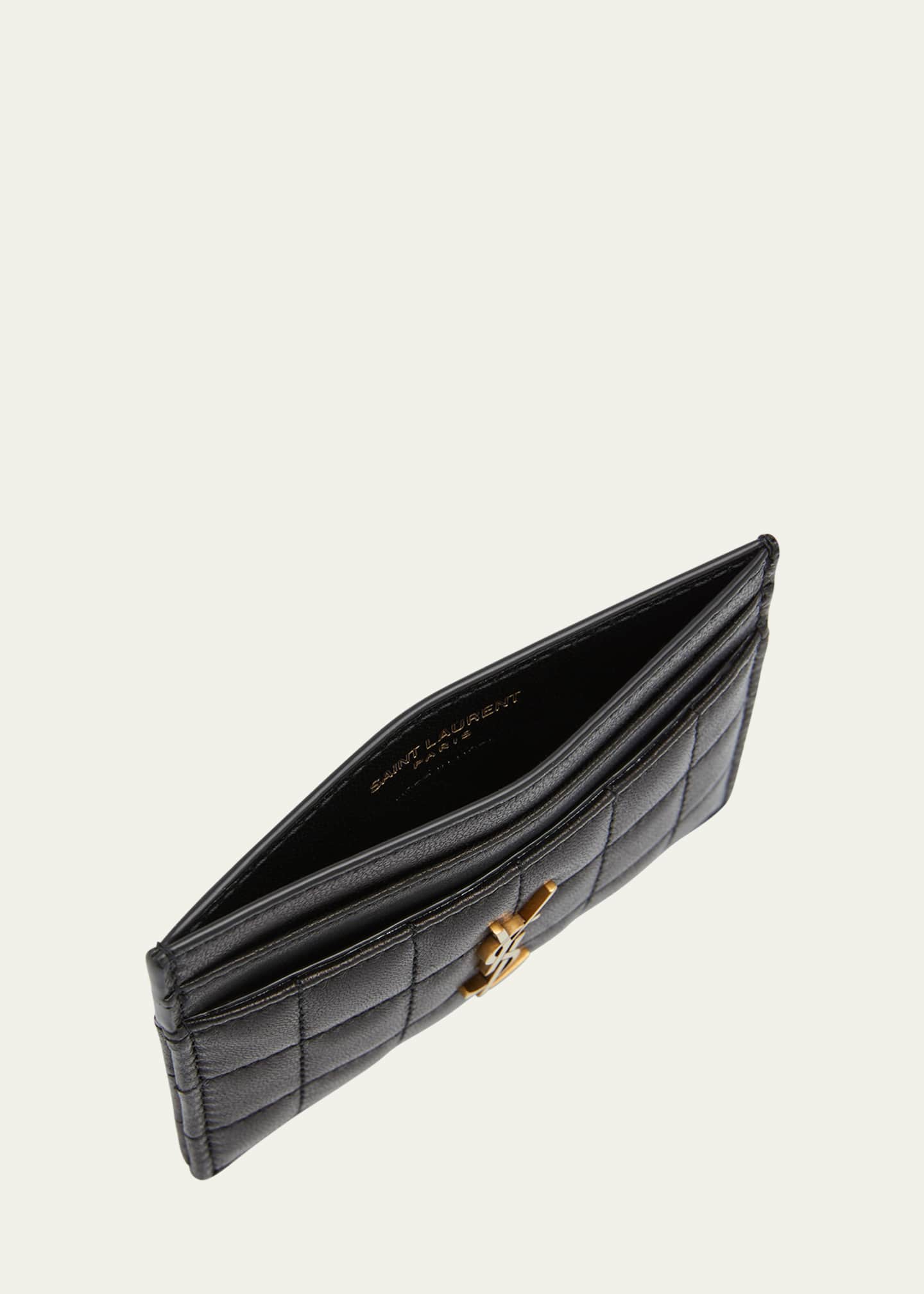 Saint Laurent Paris credit card case in smooth leather, Saint Laurent