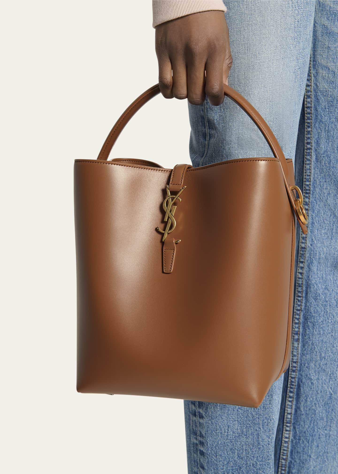 Saint Laurent Le 37 YSL Bucket Bag in Smooth Leather Image 5 of 5