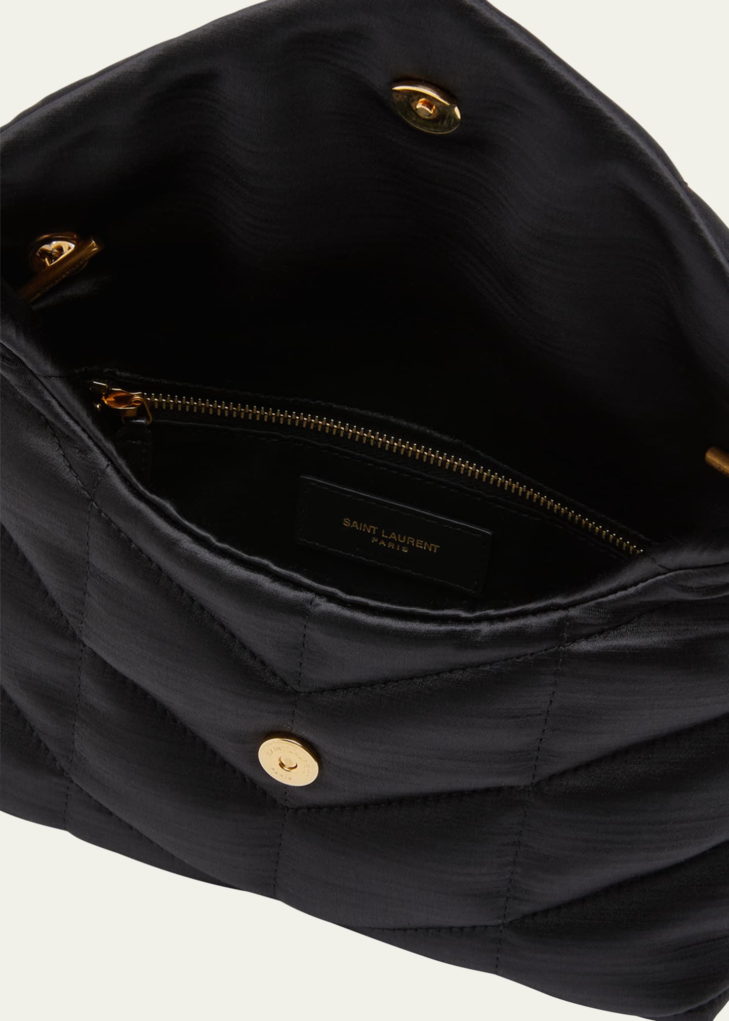 Saint Laurent Quilted Puffer Tote Bag in Black