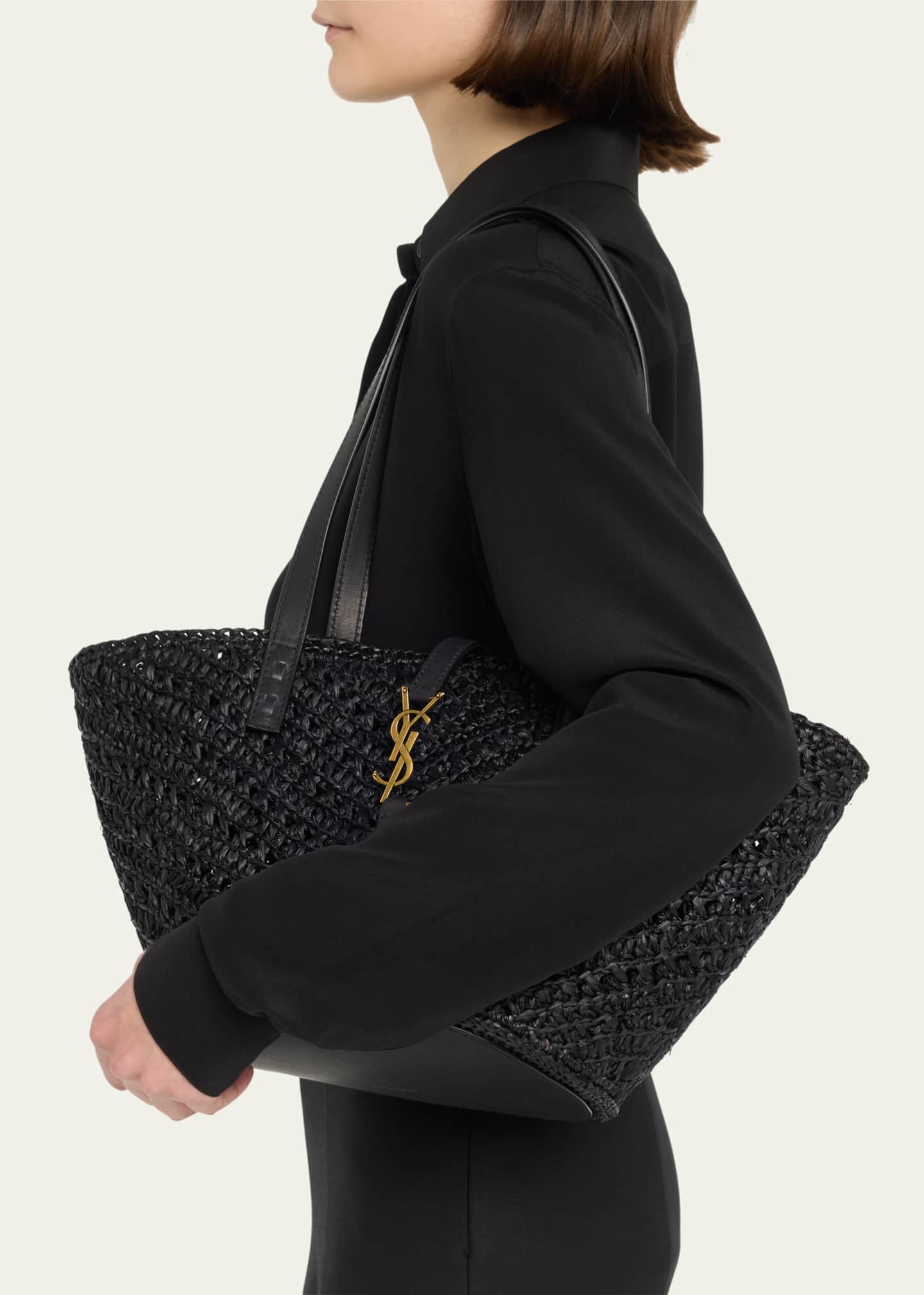 Black ysl tote bag hotsell