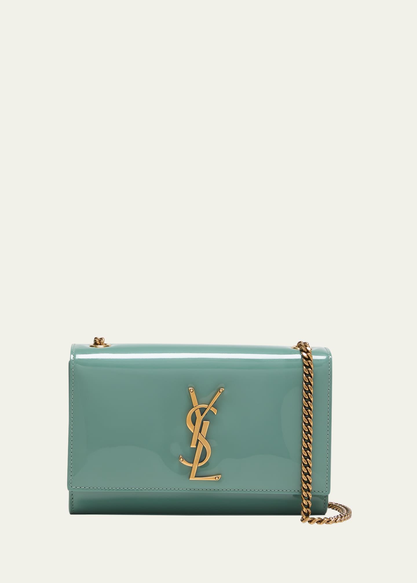 Saint Laurent Kate Small YSL Monogram Patent Leather Crossbody Bag