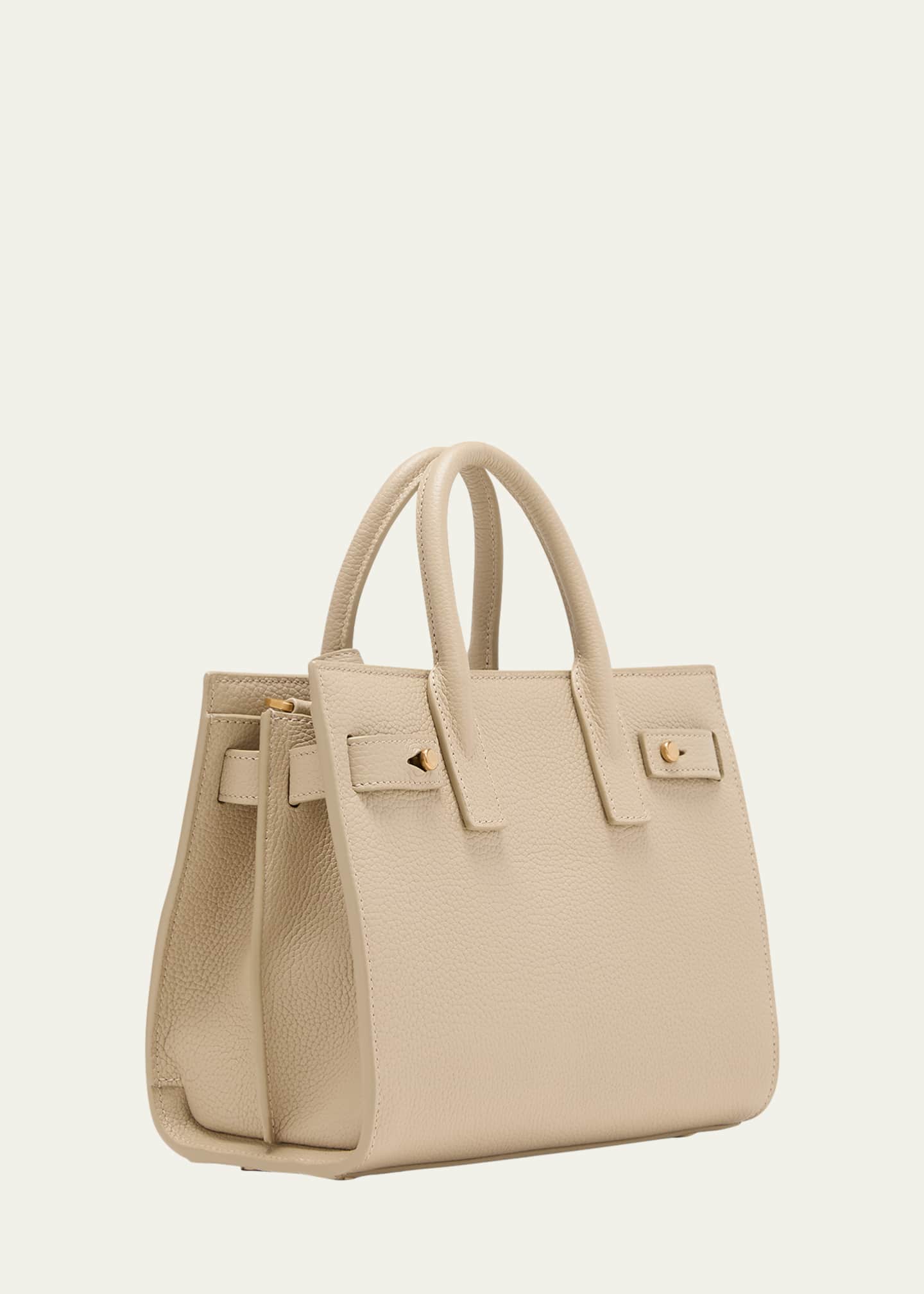 Saint Laurent Sac De Jour Nano Top Handle Bag in Grained Leather