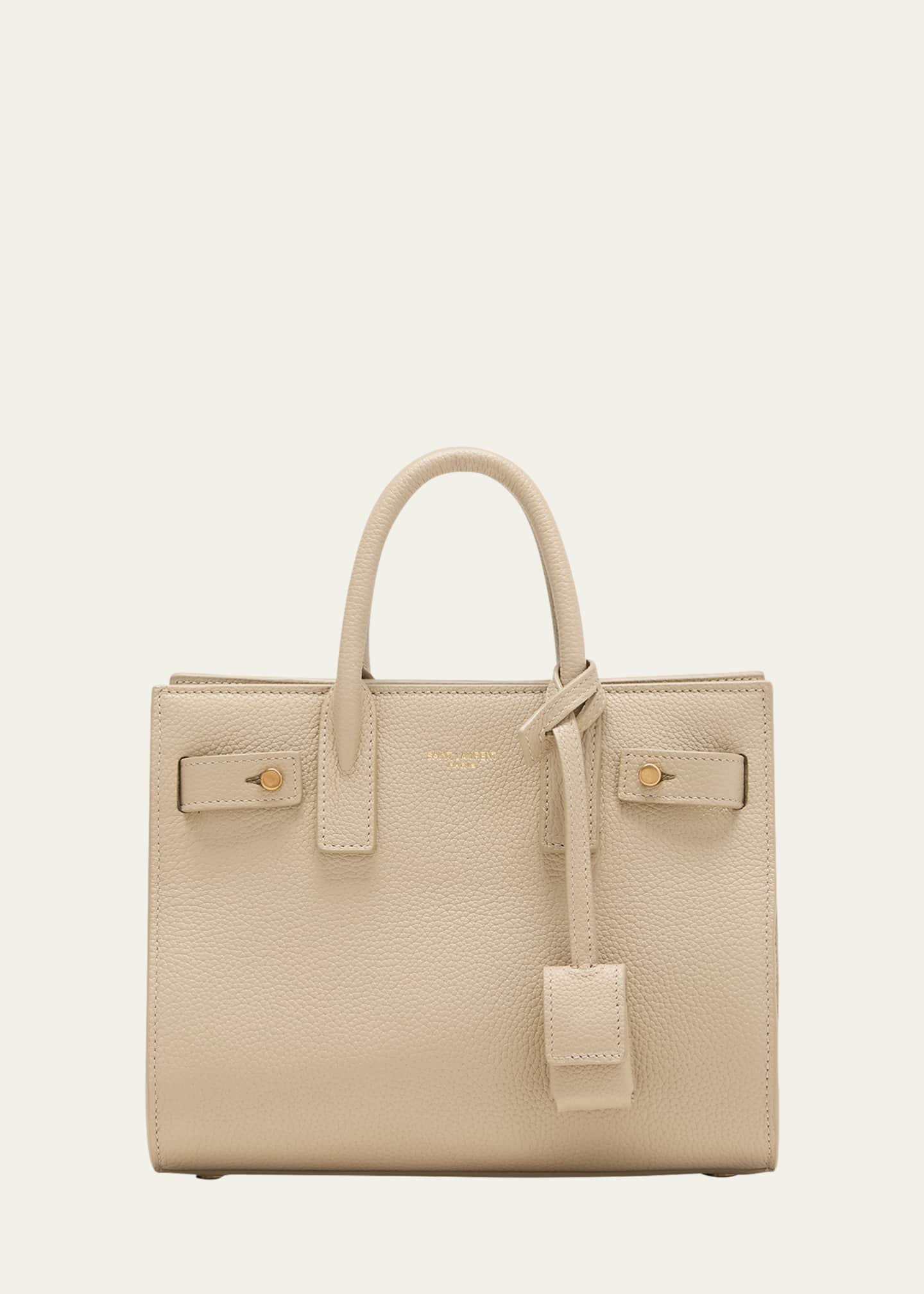 Saint laurent sac de sale jour baby grained leather tote