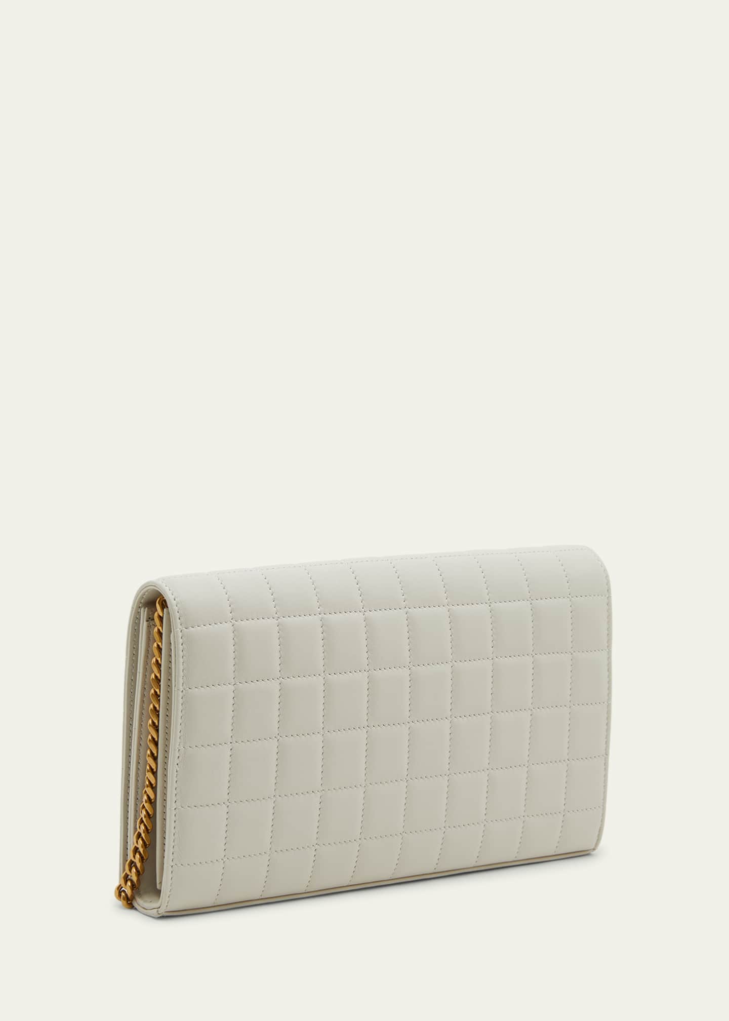 財布・小物その他 Saint Laurent Cassandre Quilted Leather Wallet On Chain Cassandre matelassé envelope leather wallet on chain in