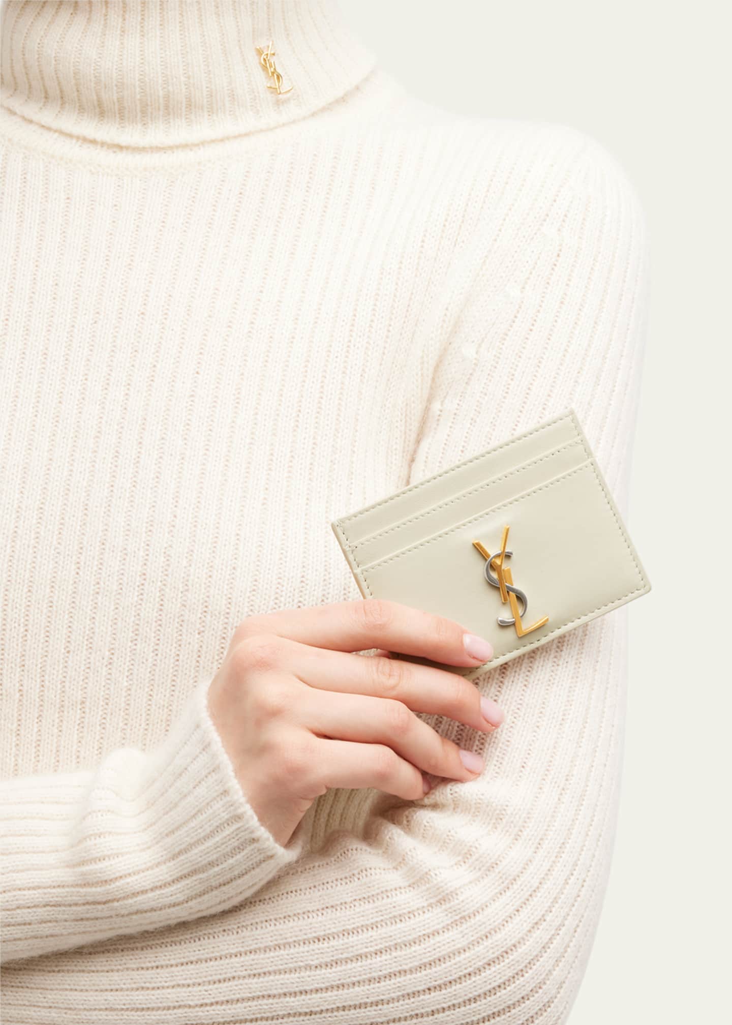 Saint Laurent YSL Monogram Card Case in Smooth Leather Image 2 of 4