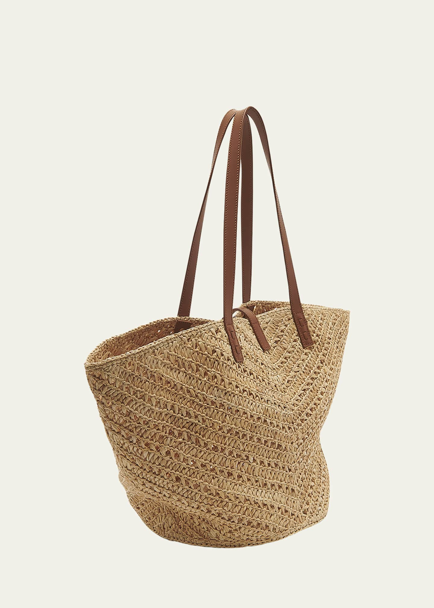 Saint Laurent Panier Medium raffia tote bag