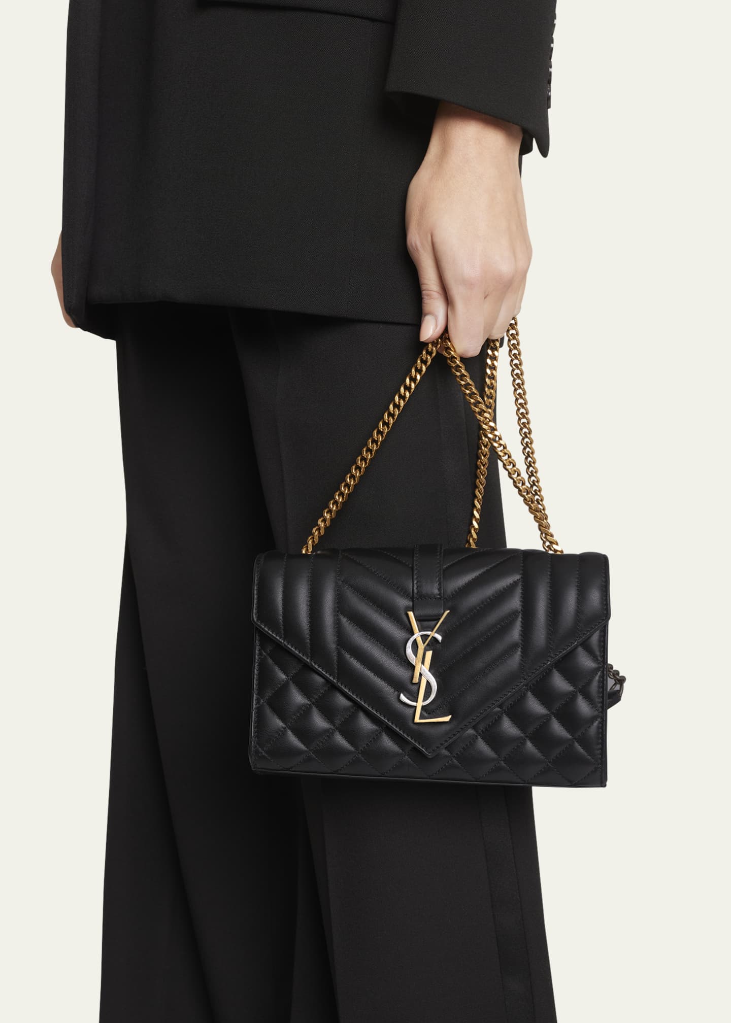 Ysl envelope monogram wallet on chain : r/handbags