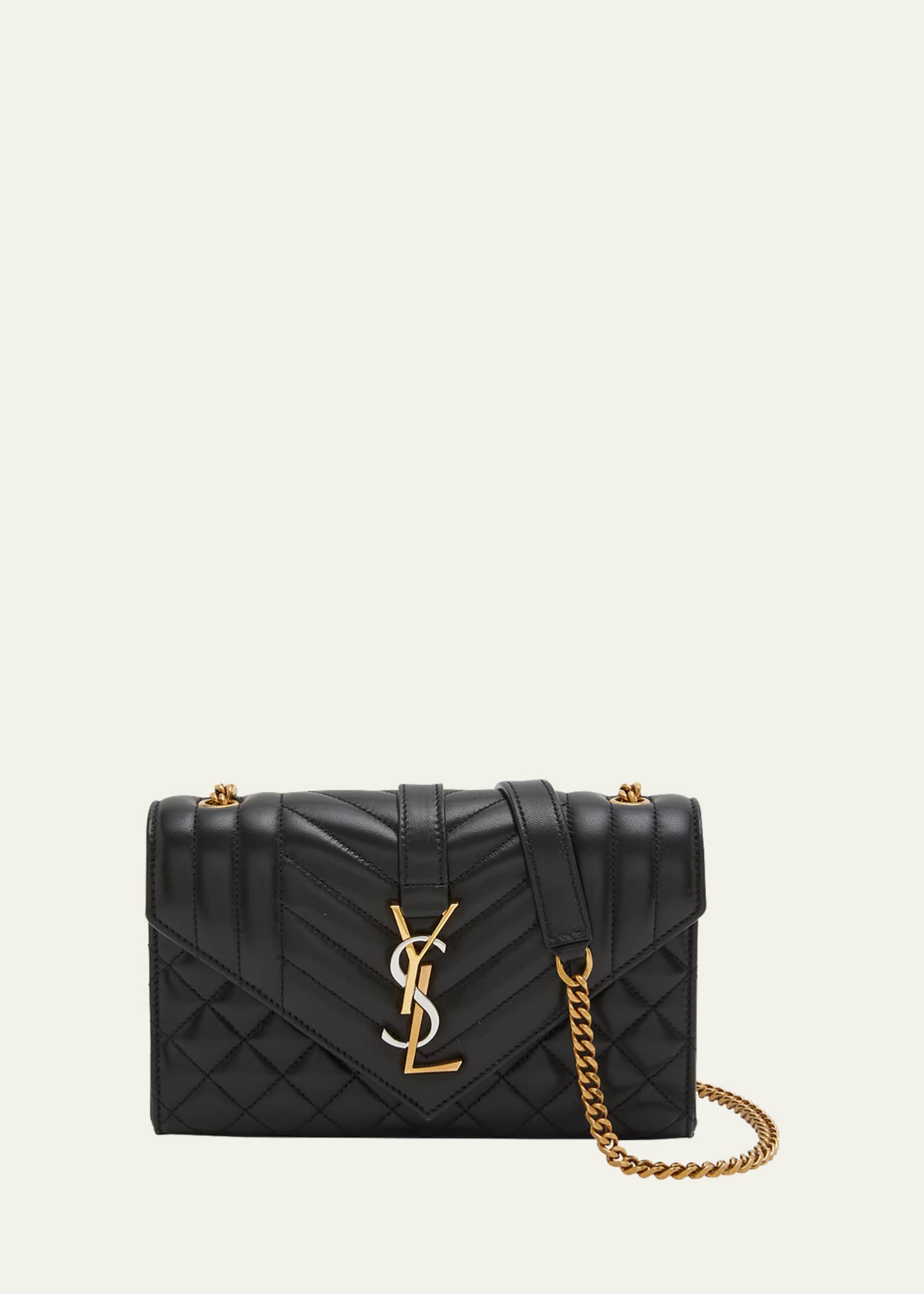 Saint laurent monogram medium leather shoulder bag hotsell
