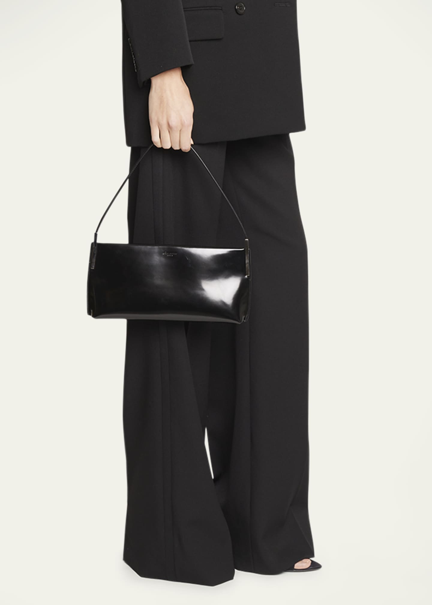 Saint Laurent Suzanne Small Rigid Leather Shoulder Bag