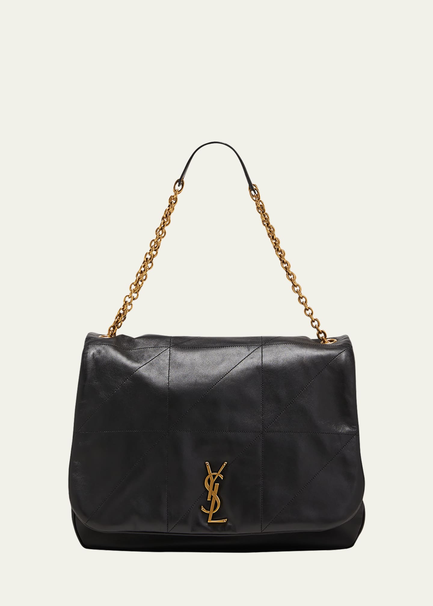 Quilted Hobo Bag Black Elegant Chain Strap