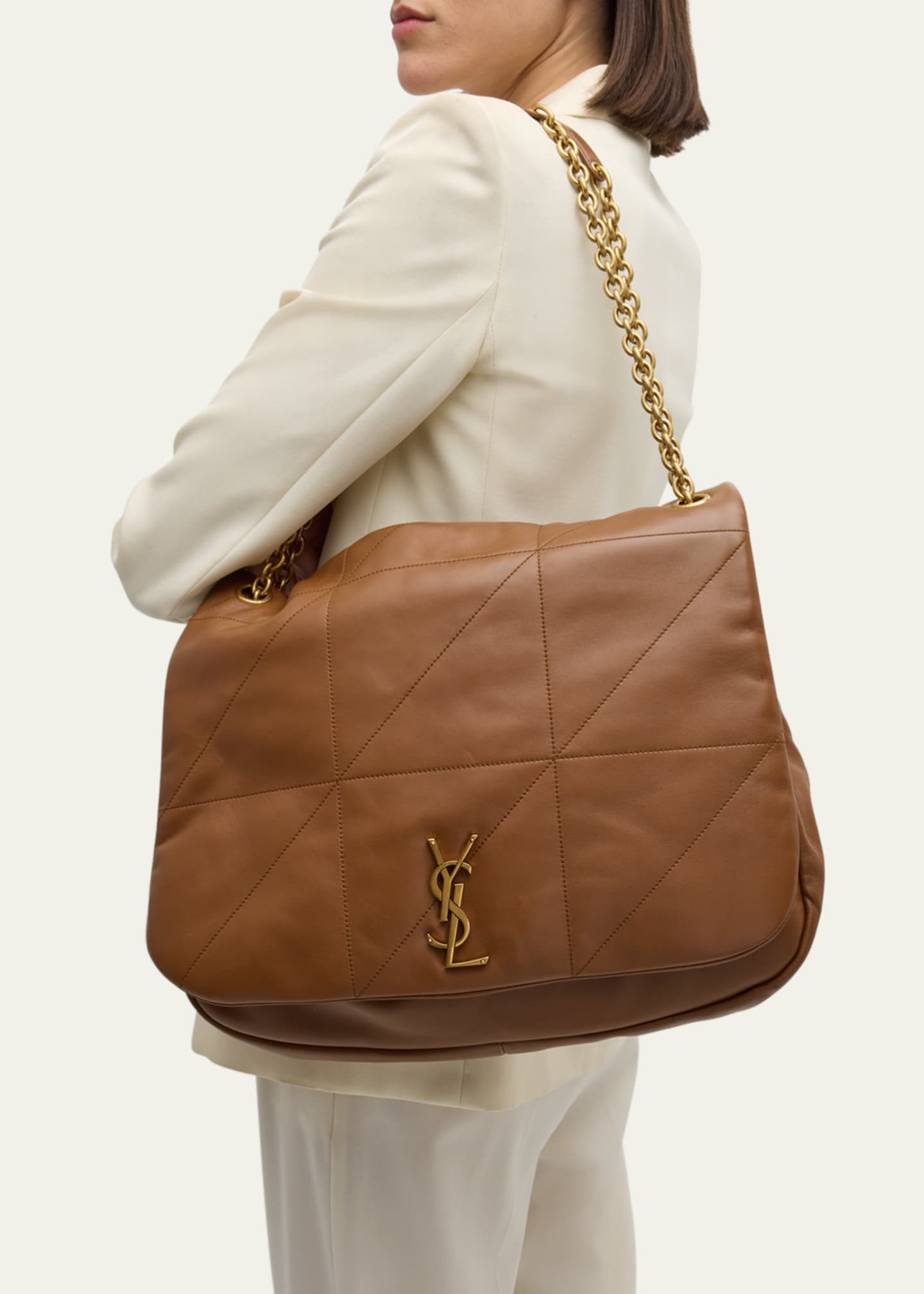 Saint Laurent Jamie 4.3 Maxi YSL Shoulder Bag in Smooth Leather Image 2 of 5