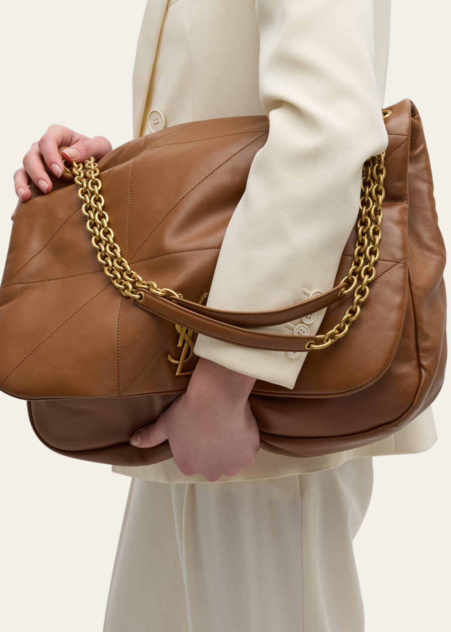 Saint Laurent Jamie 4.3 Maxi YSL Shoulder Bag in Smooth Leather Image 5 of 5