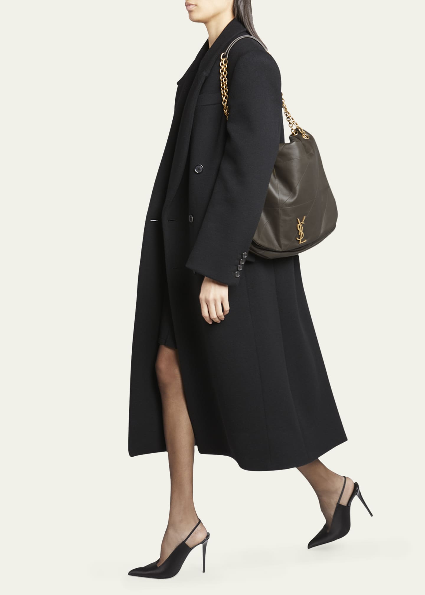 Saint Laurent Jamie 4.3 Maxi YSL Shoulder Bag in Smooth Leather Image 5 of 5
