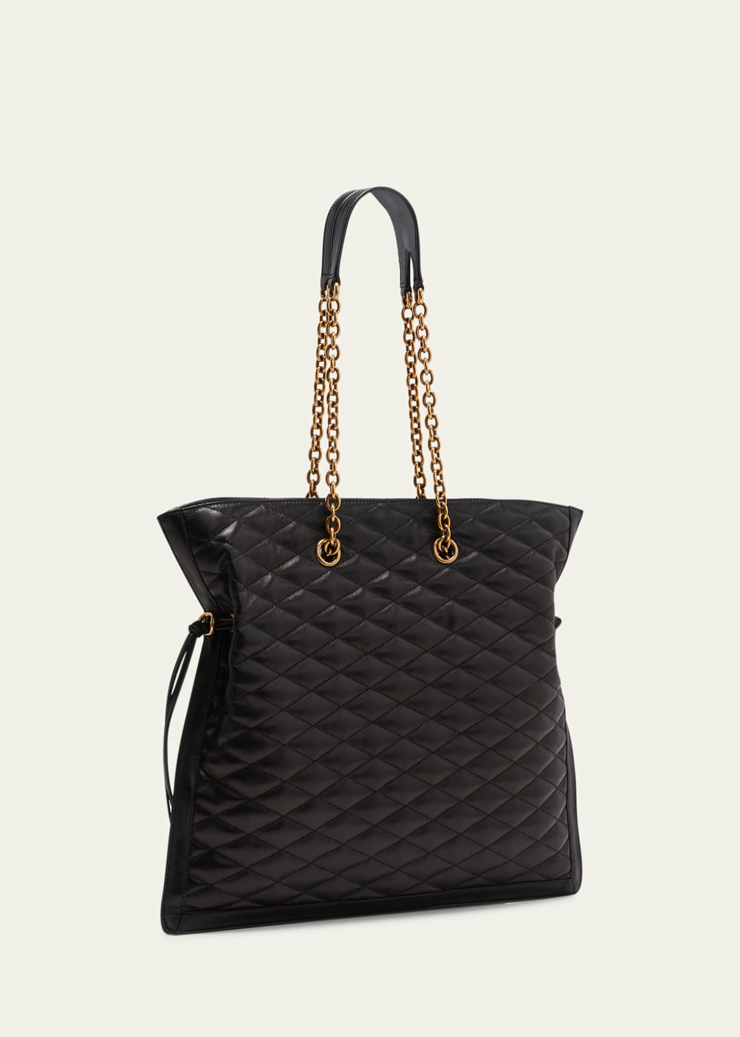 Done and Done Black Quilted Tote Bag