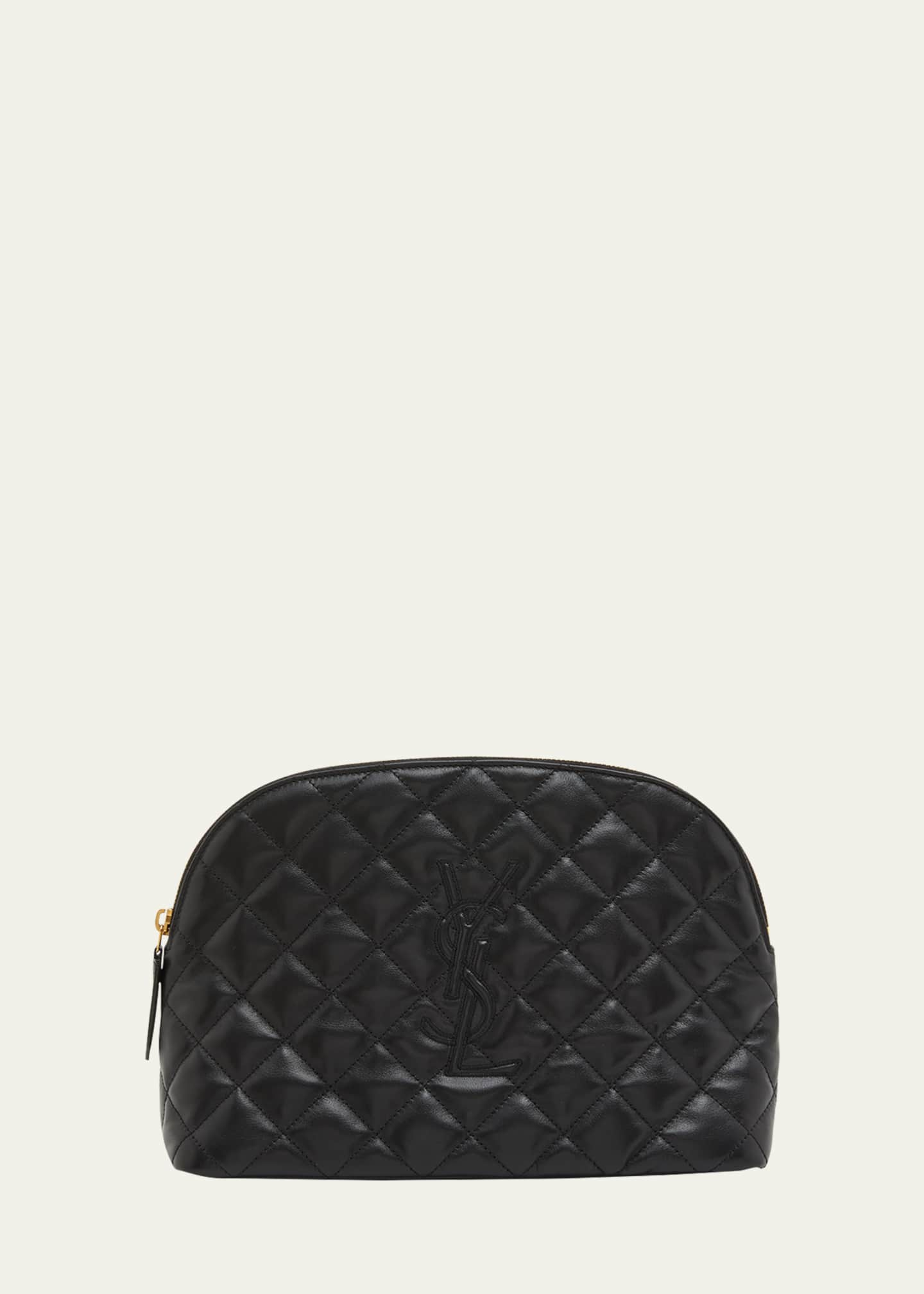 Saint Laurent YSL Quilted Leather Cosmetic Bag - Bergdorf Goodman