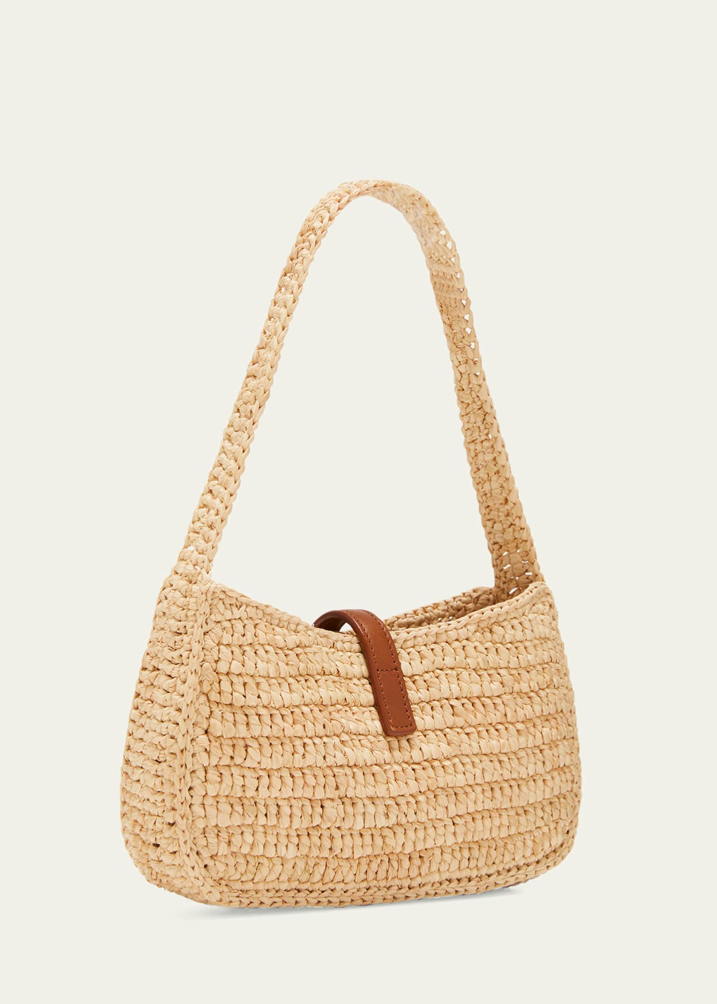 Saint Laurent Le 5 A 7 Mini YSL Shoulder Bag in Raffia - Bergdorf Goodman