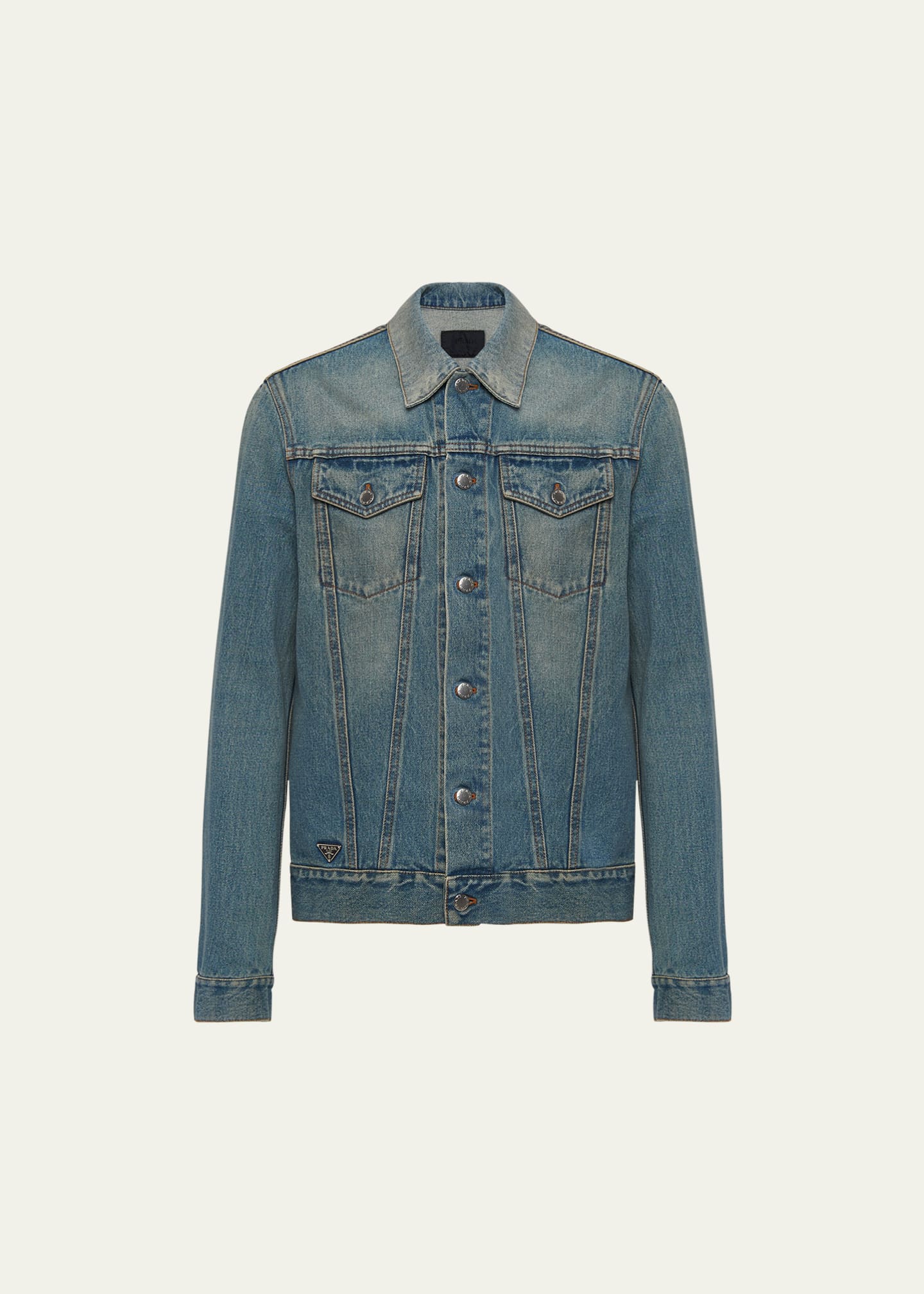 Prada Men's Denim Trucker Jacket - Bergdorf Goodman