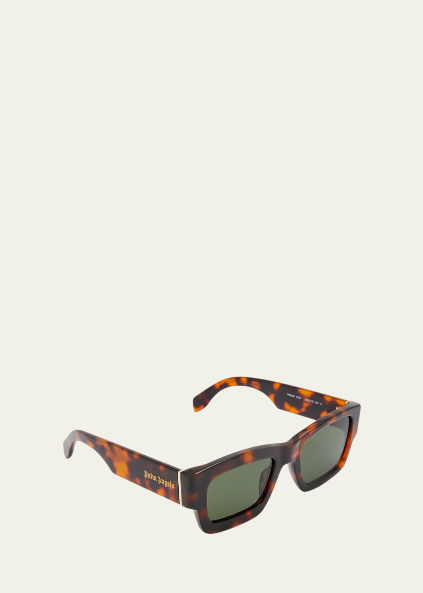 Palm Angels Murray Square Havana Acetate Sunglasses Image 2 of 5