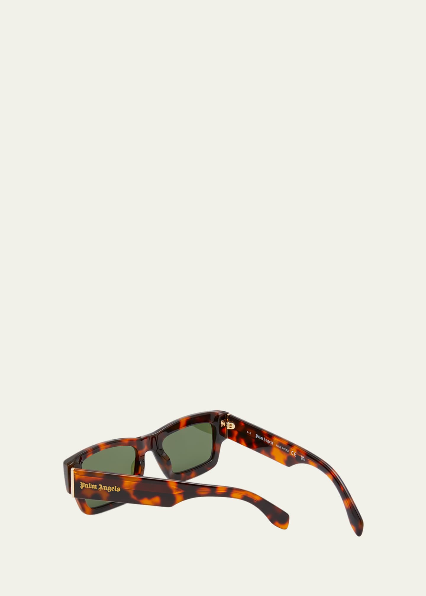 Palm Angels Murray Square Havana Acetate Sunglasses Image 3 of 5