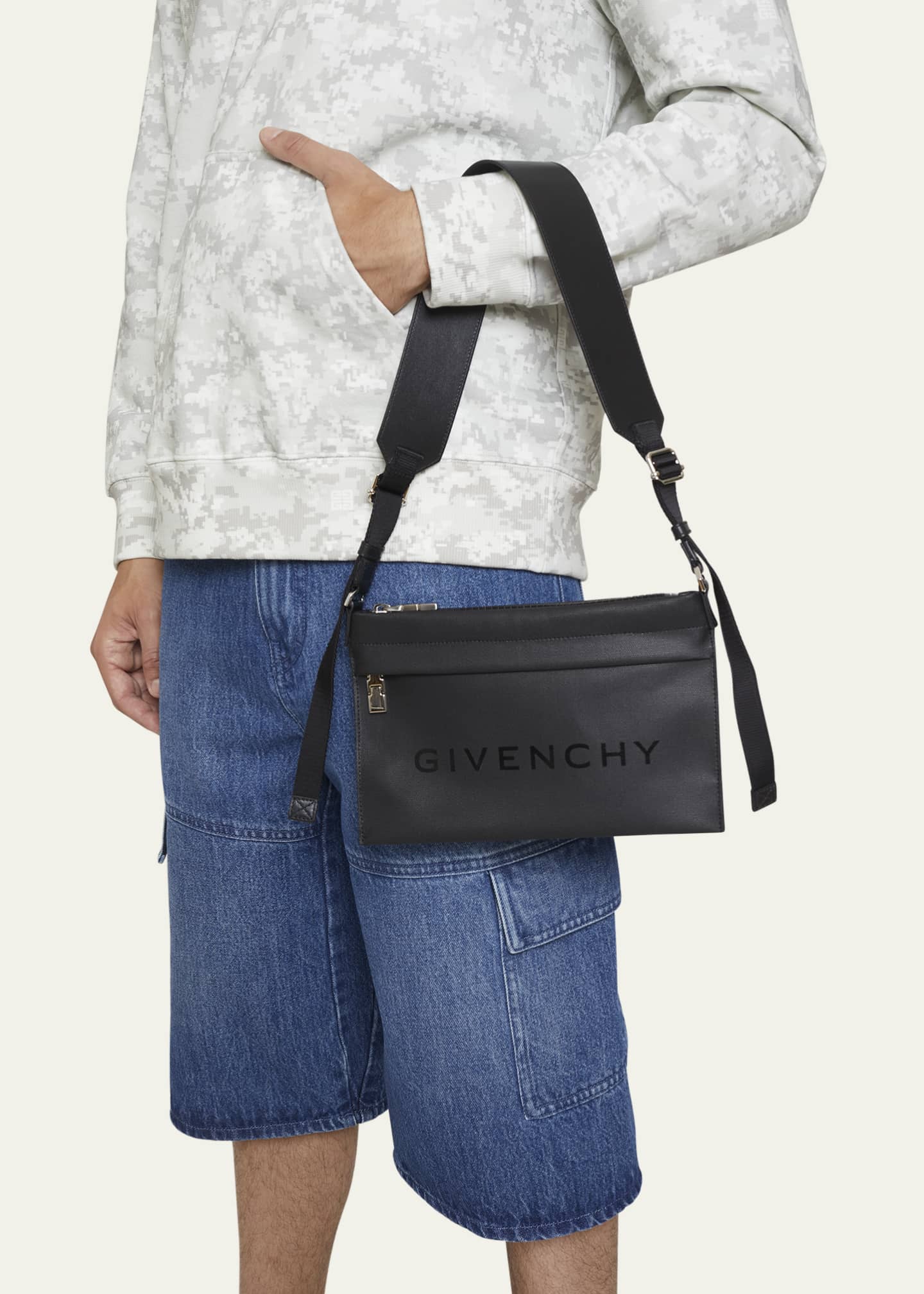 Givenchy Men's GEssentials Shoulder Bag Bergdorf Goodman