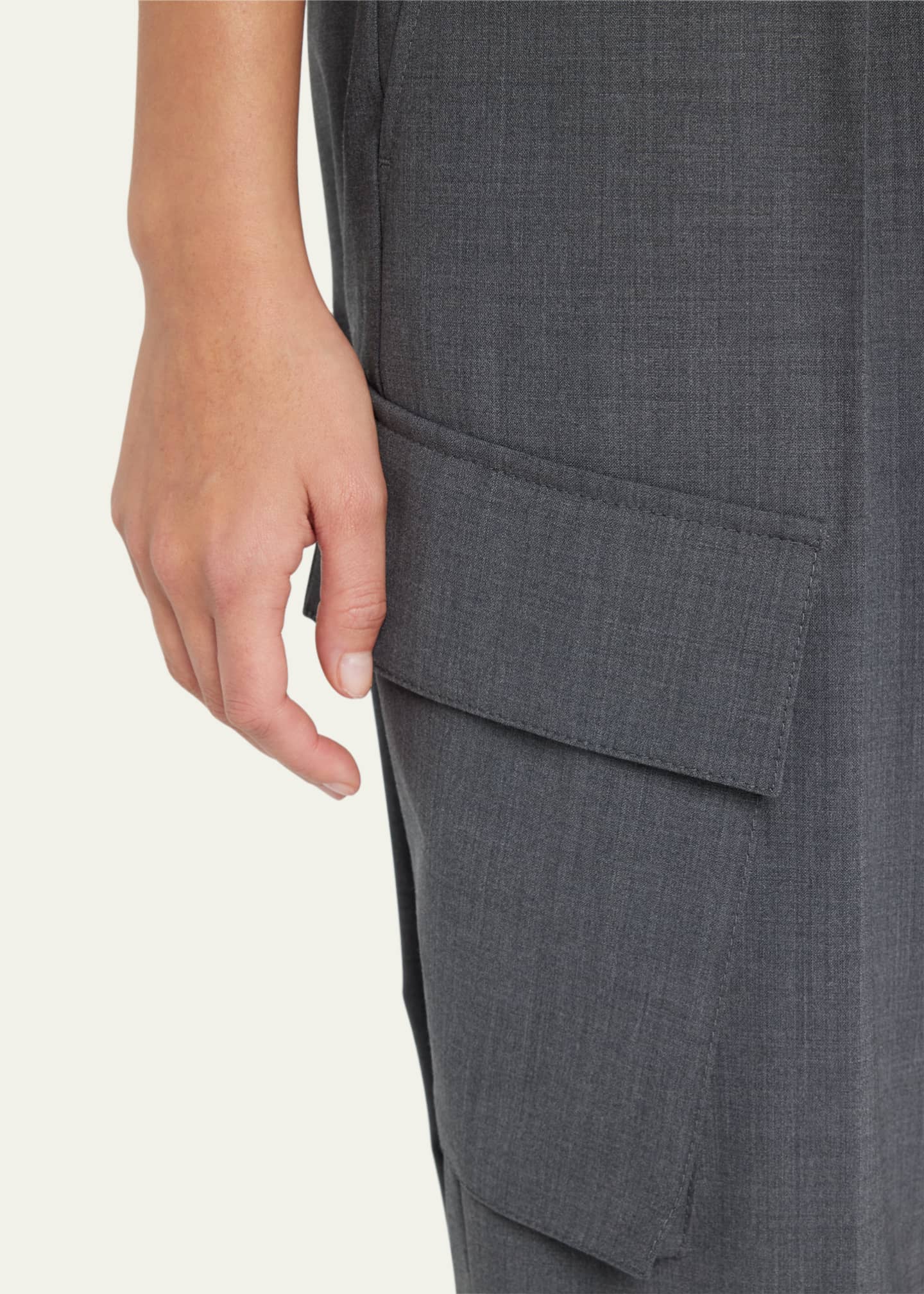 Brunello Cucinelli Wool Cargo Pants with Tie Belt Bergdorf Goodman