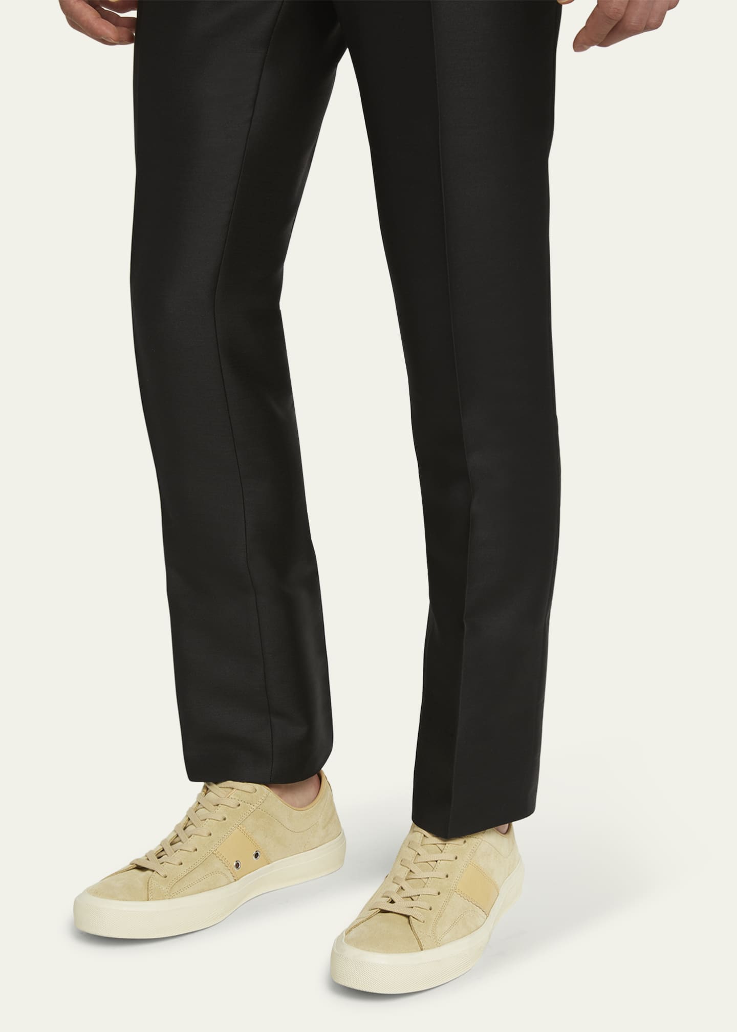 TOM FORD Men's Cambridge Suede Low-Top Sneakers Image 2 of 5