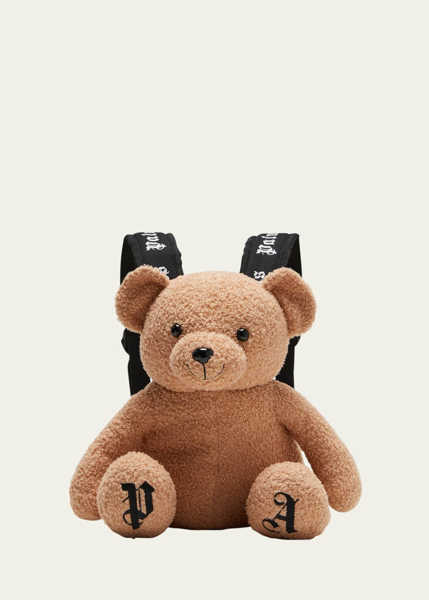 logo-embroidered teddy bear in brown - Palm Angels® Official