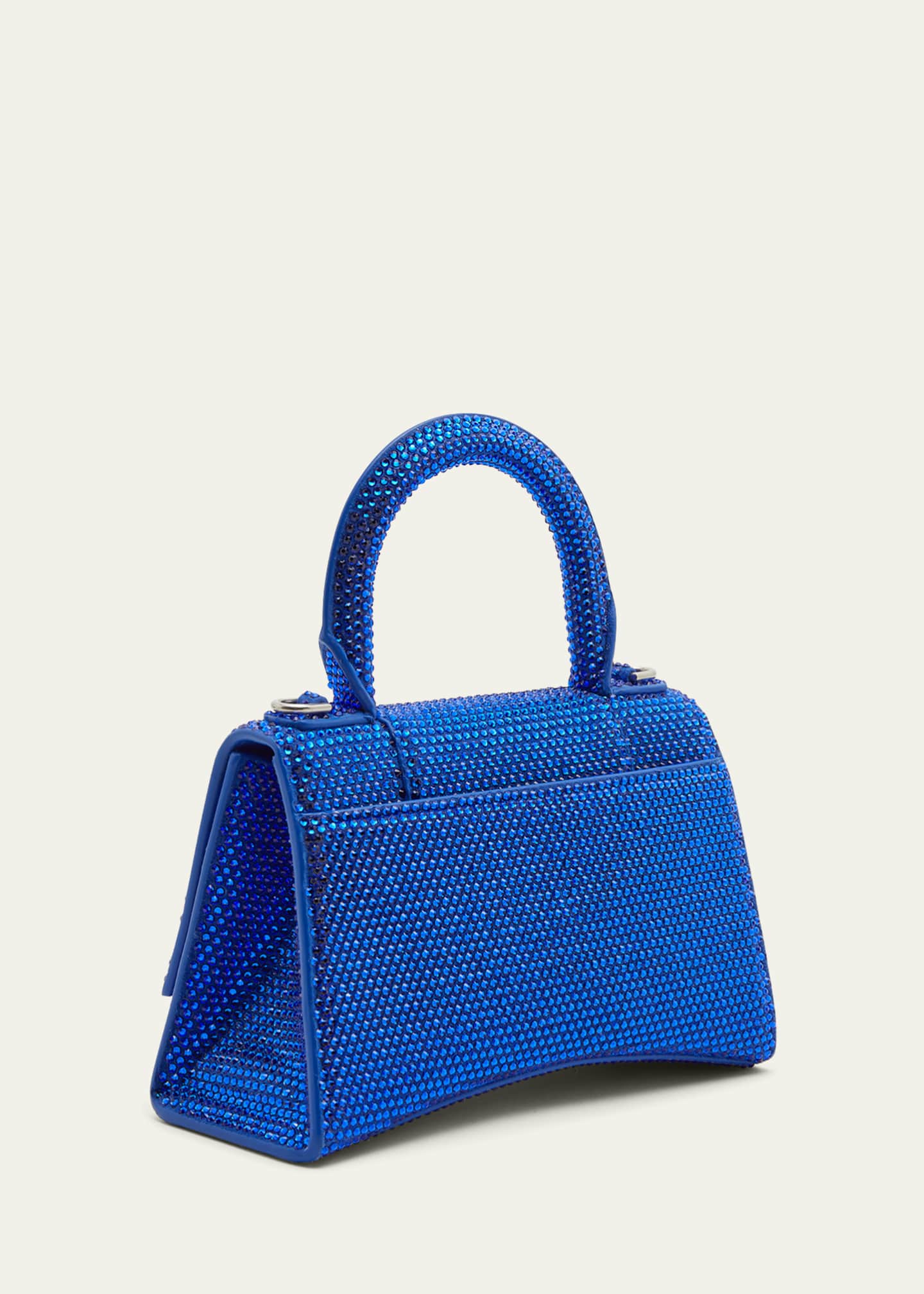 Balenciaga Small Hourglass Top Handle Bag In Blue