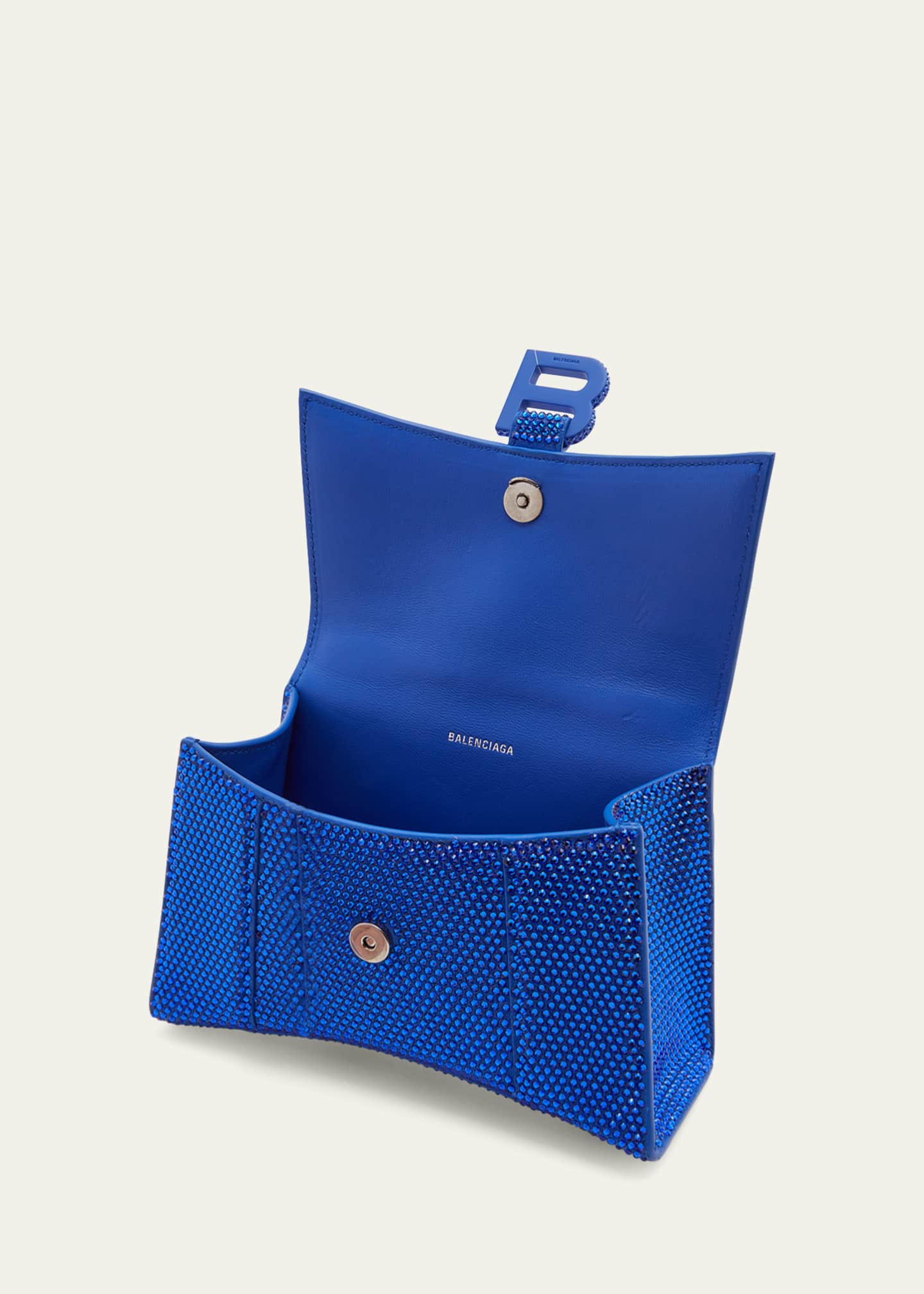 Balenciaga Hourglass XS Strass Suede TopHandle Bag Bergdorf Goodman