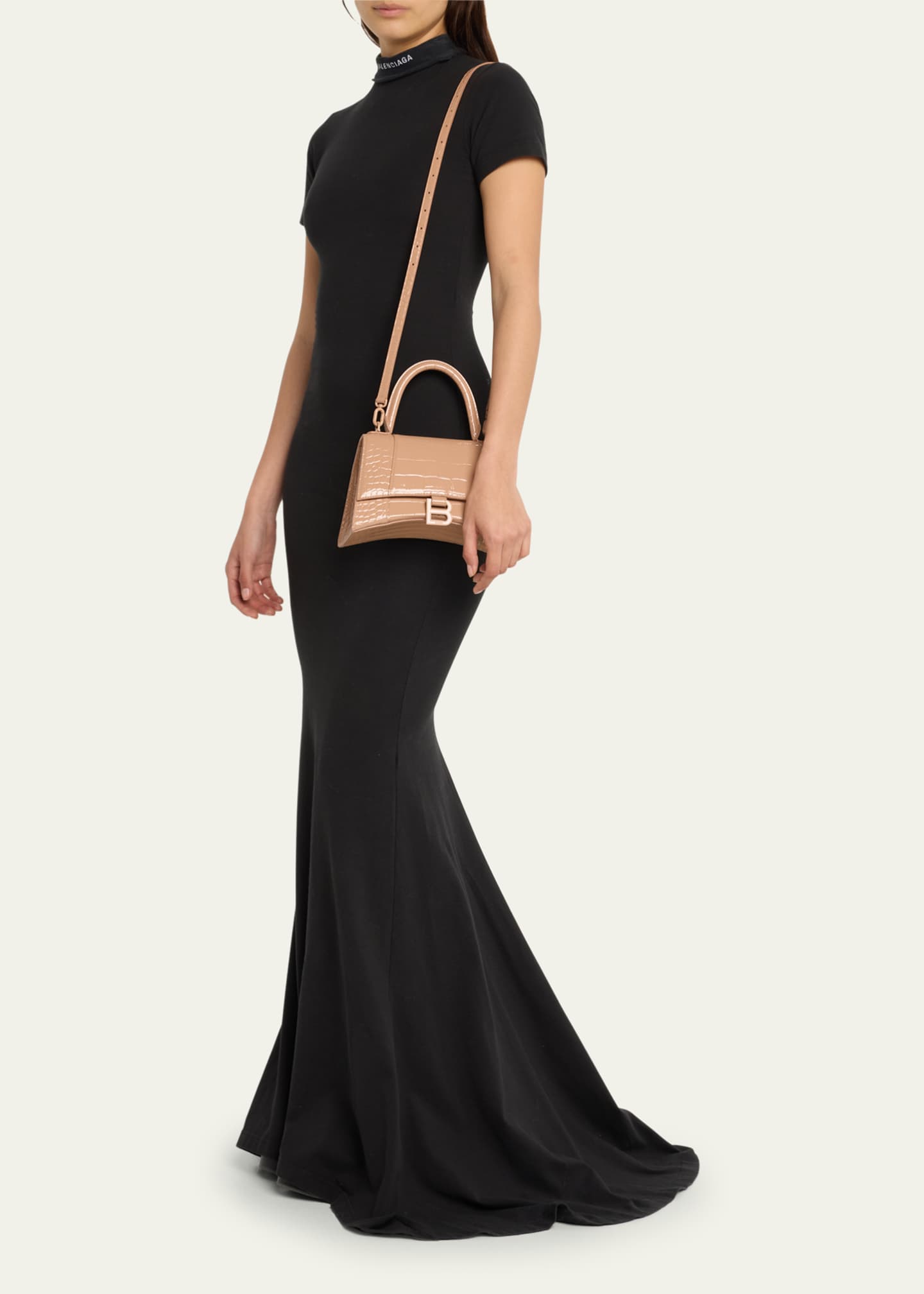 Balenciaga Hourglass Striped Padded Leather Shoulder Bag Bergdorf Goodman