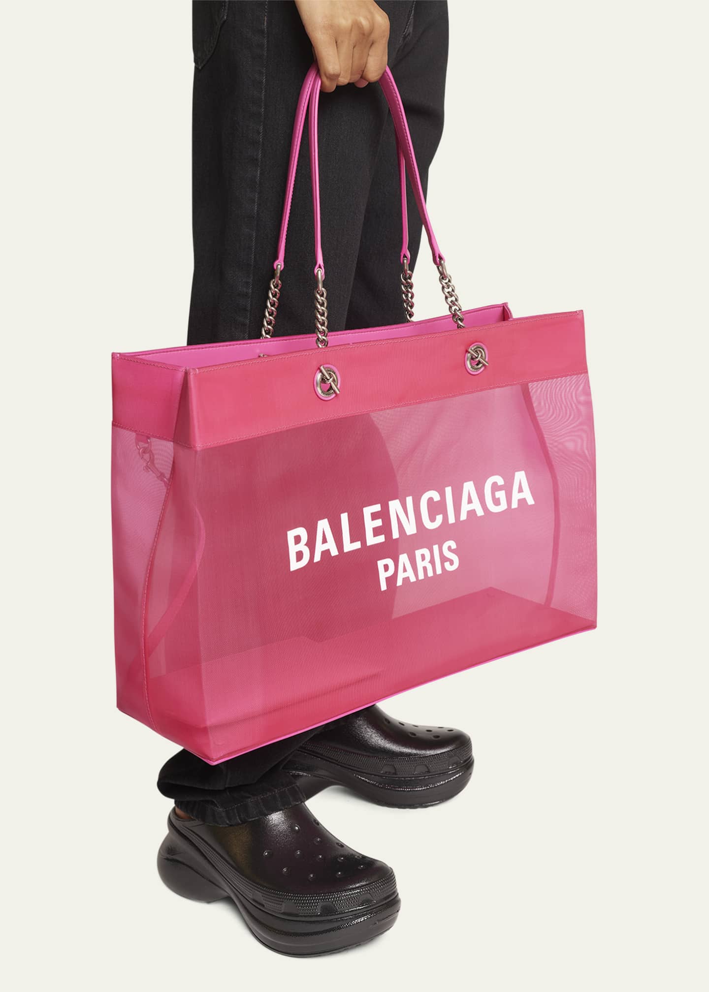 Balenciaga Duty Free Medium Mesh Tote Bag