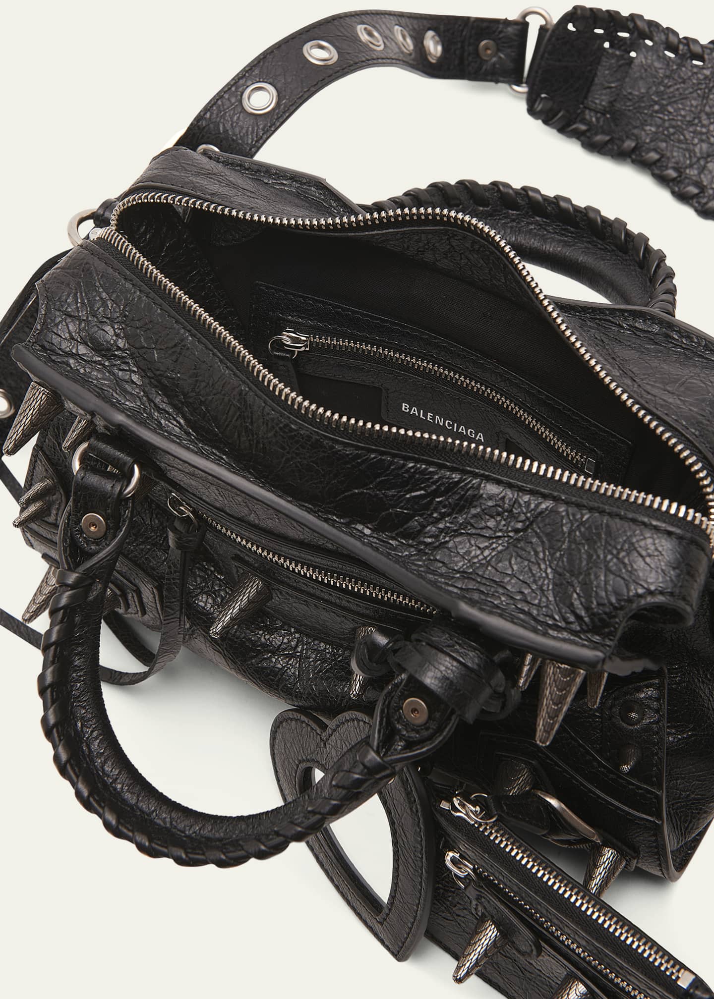 Balenciaga Neo Cagole XS Spike Leather Shoulder Bag - Bergdorf Goodman