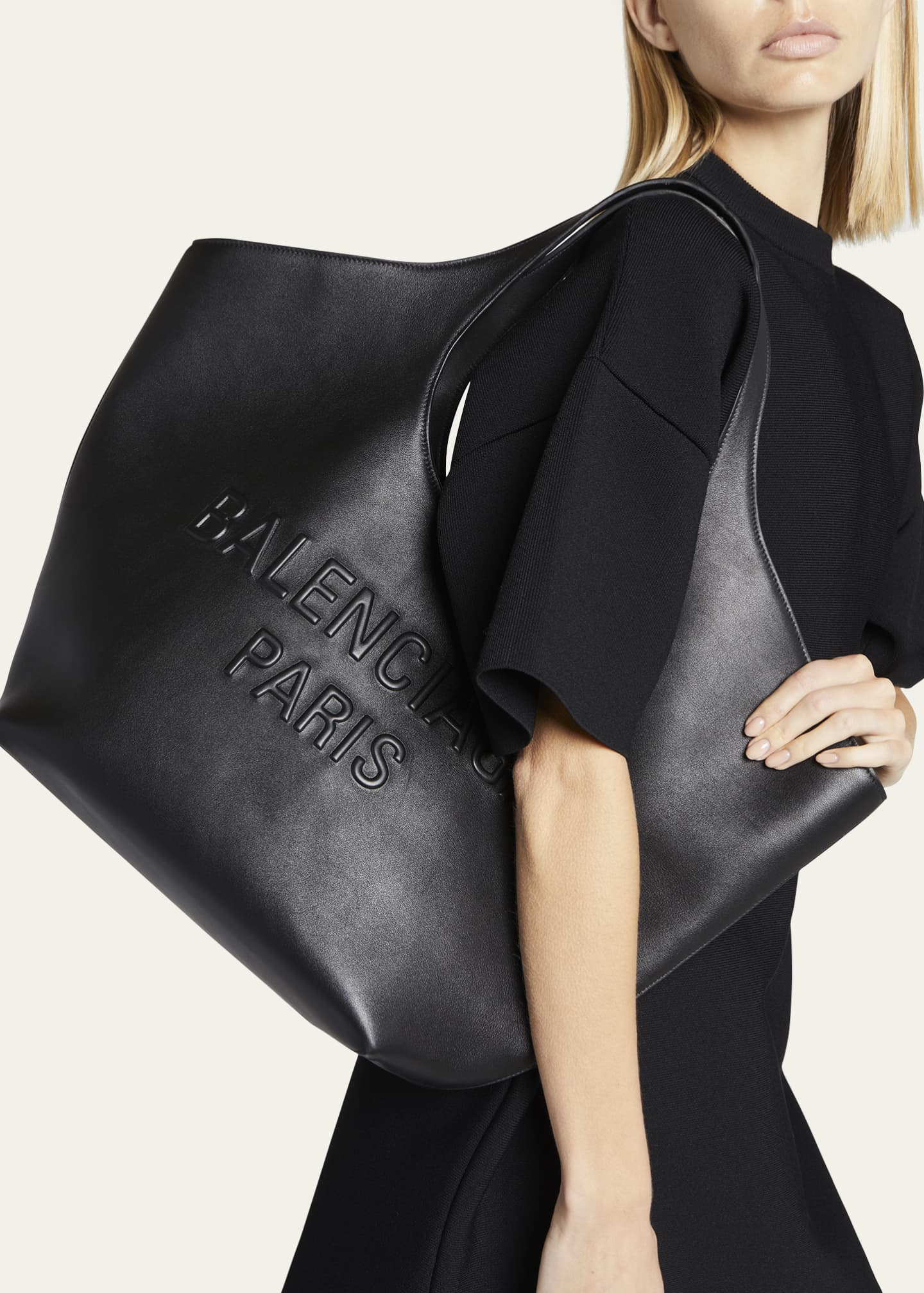 Mary Kate Leather Tote Bag in Black - Balenciaga