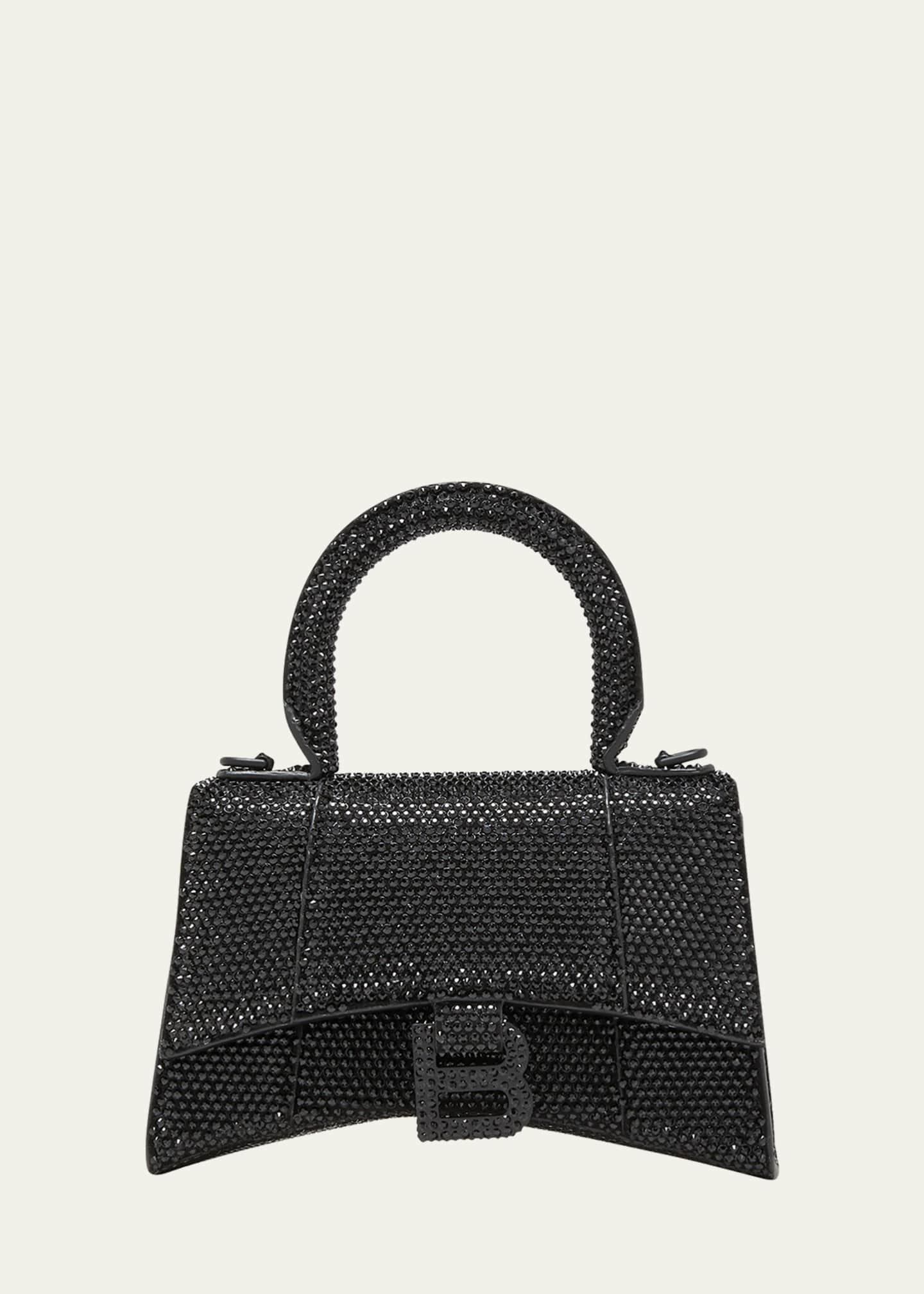 Balenciaga Hourglass Xs Top Handle Bag - Black