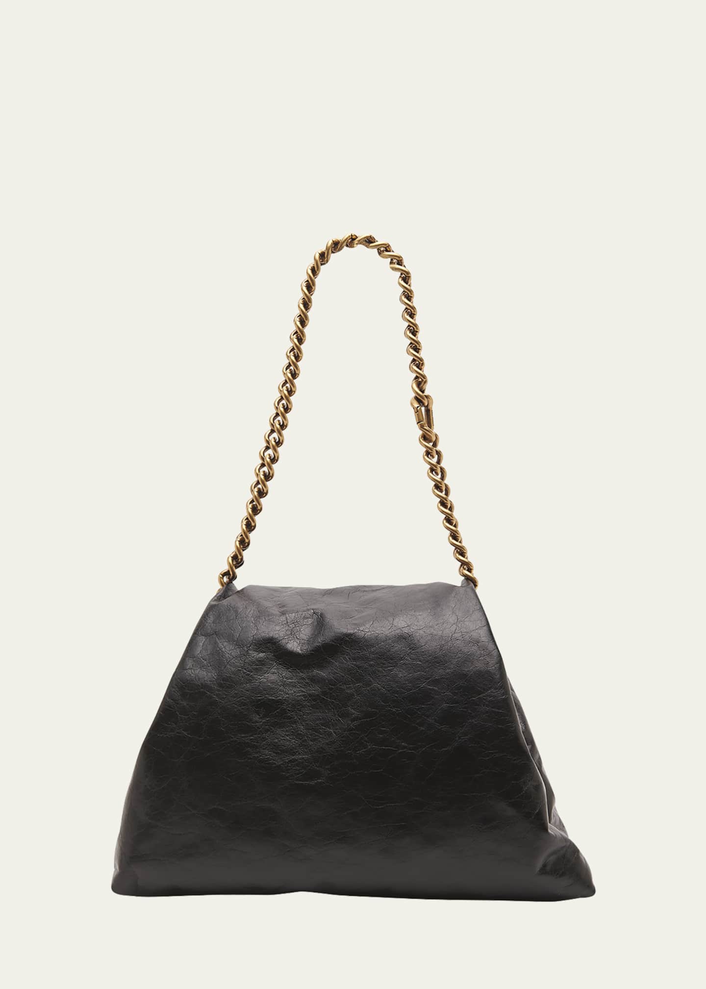 Crush Leather Chain Shoulder Bag - Bergdorf Goodman