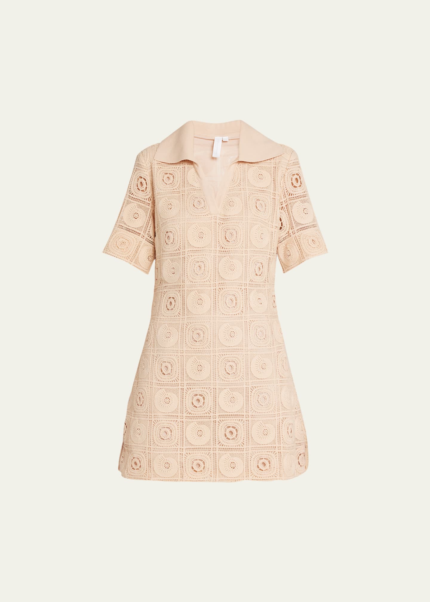 SIMKHAI Gabrielle Shell CrochetKnit Coverup Dress Bergdorf Goodman