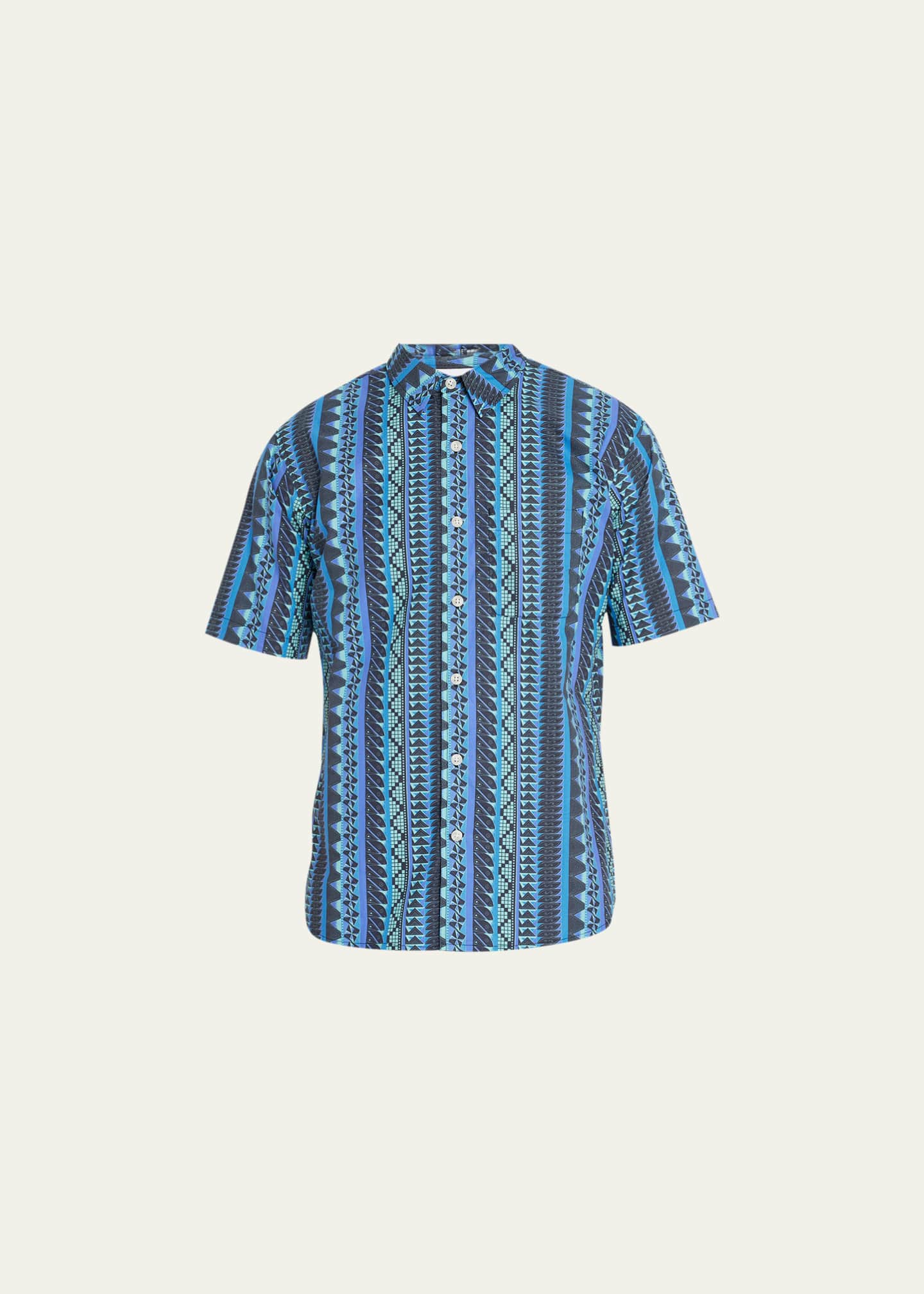 Men's Patterned Stripe Sport Shirt