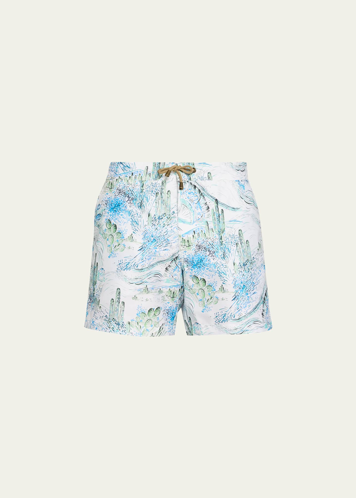 Thorsun Men s Cactus Fan Print Swim Shorts Bergdorf Goodman