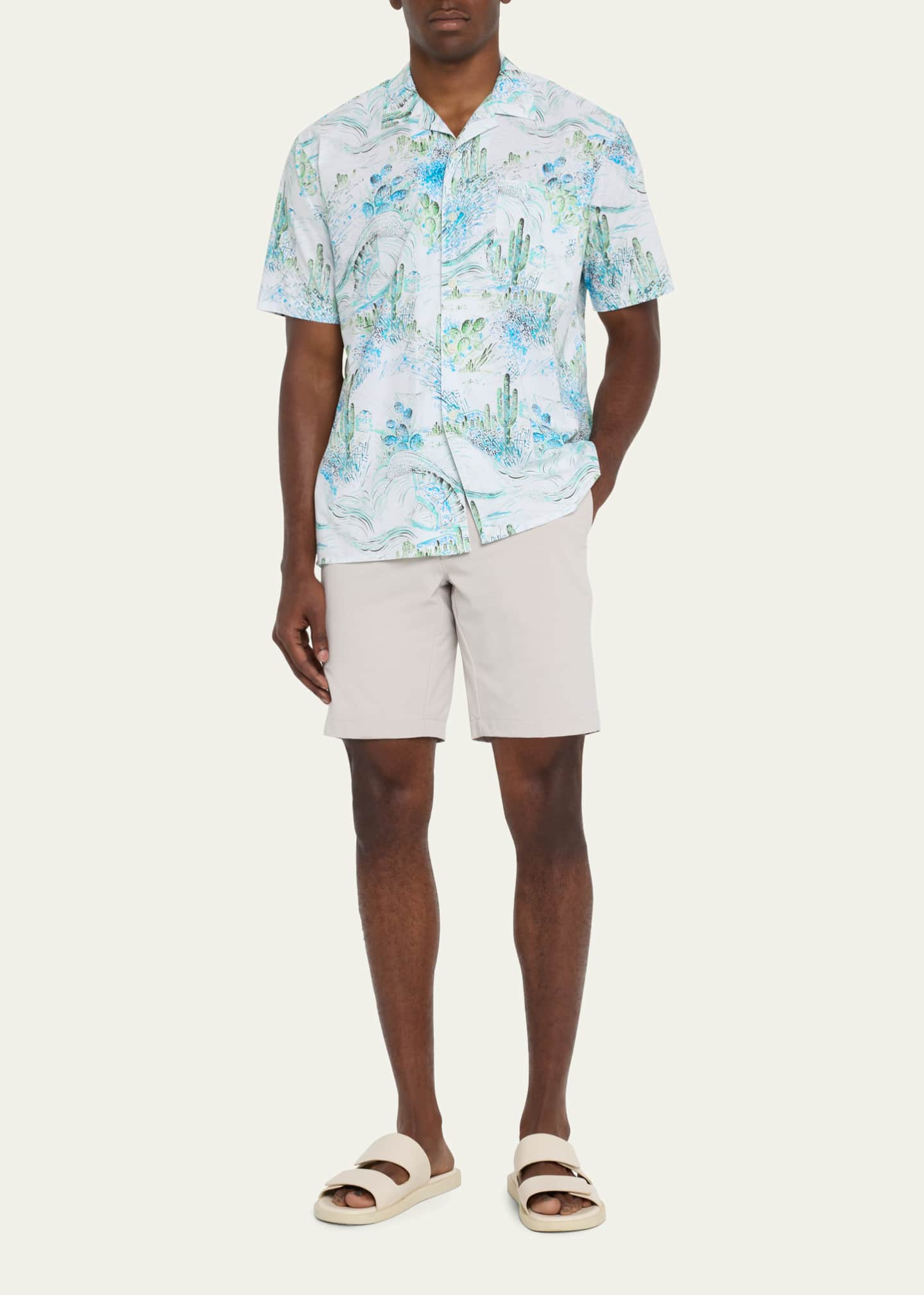 Thorsun Men's Cactus Fan-Print Camp Shirt Image 2 of 5