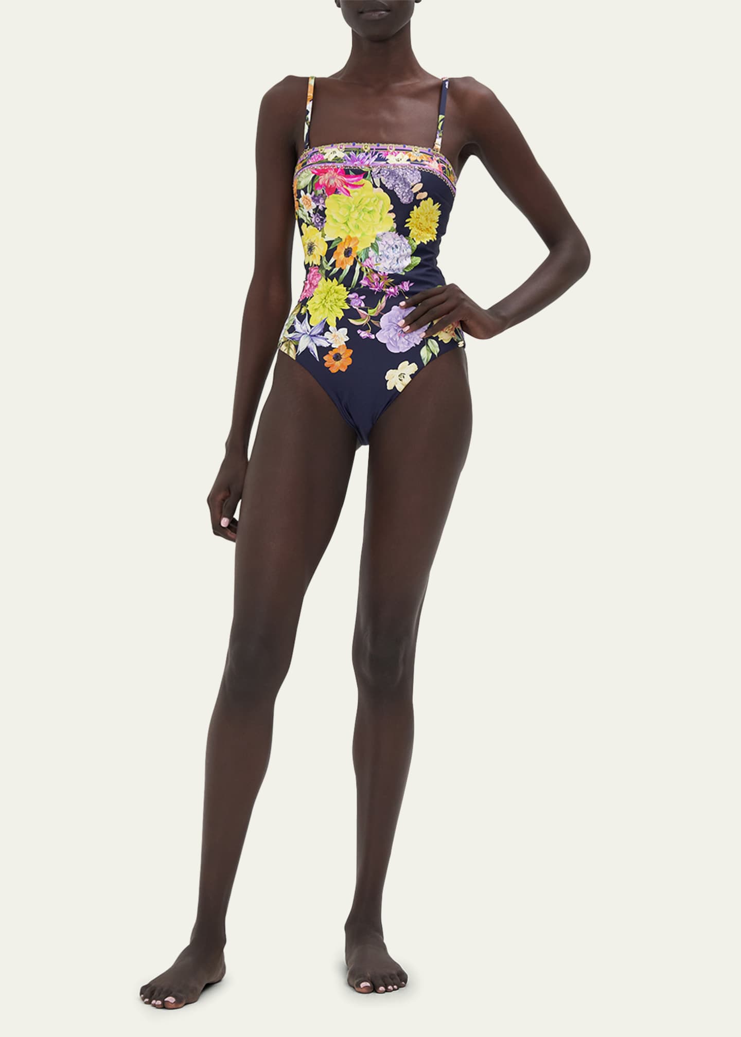 Camilla Peacebew Strapless OnePiece Swimsuit Bergdorf Goodman