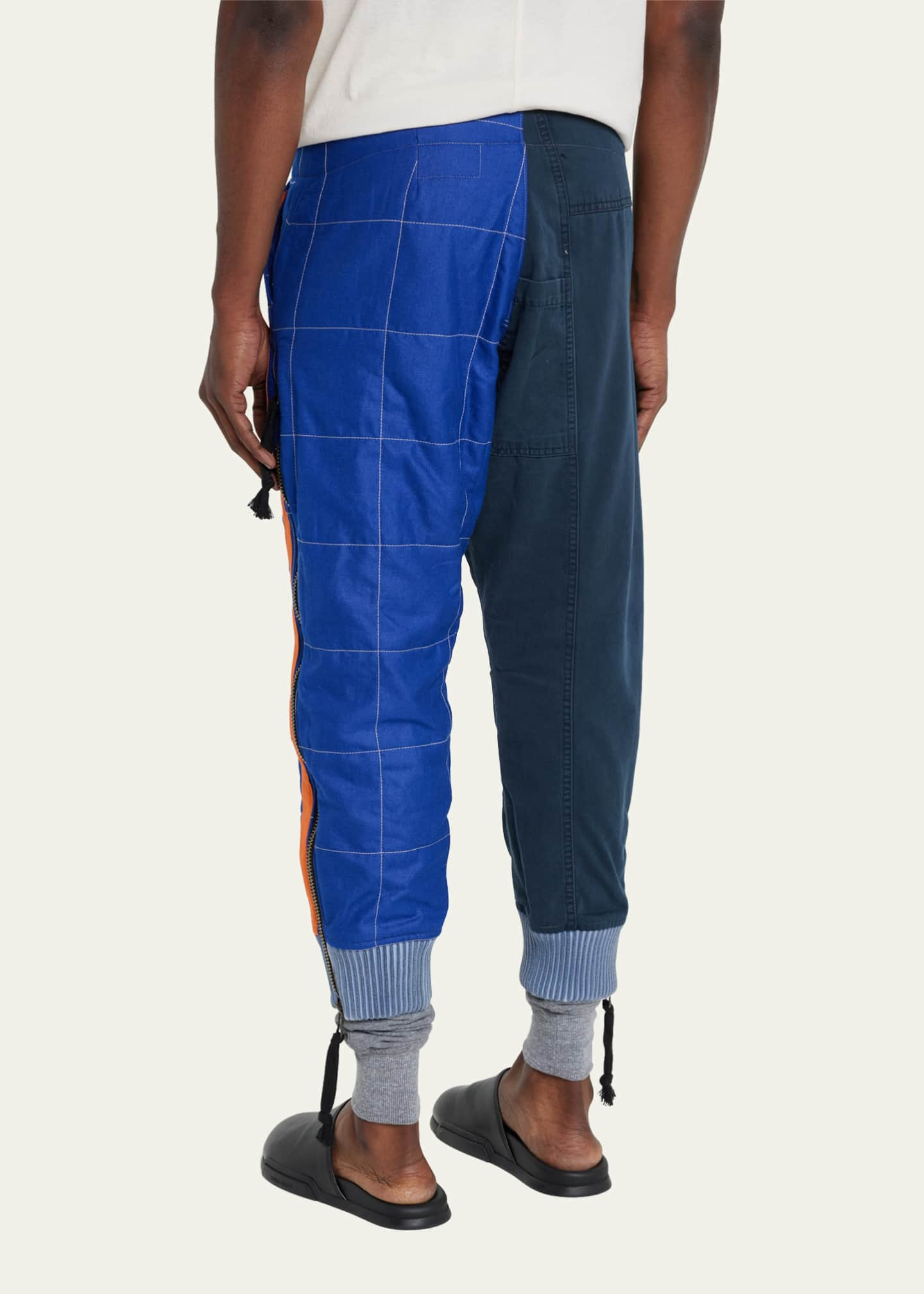 Greg Lauren Men's Patchwork Racing Jogger Pants