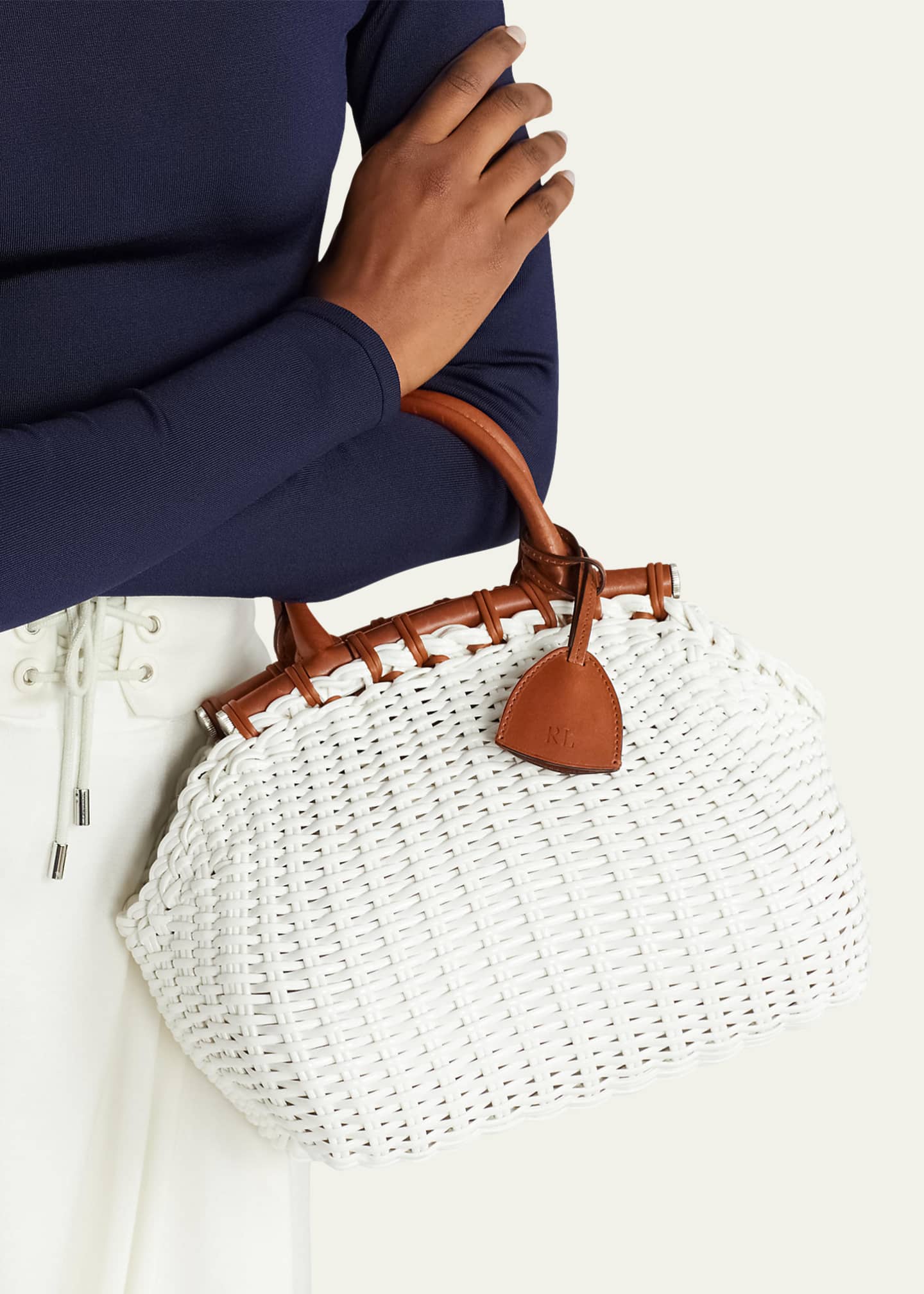 Ralph lauren wicker bag hotsell