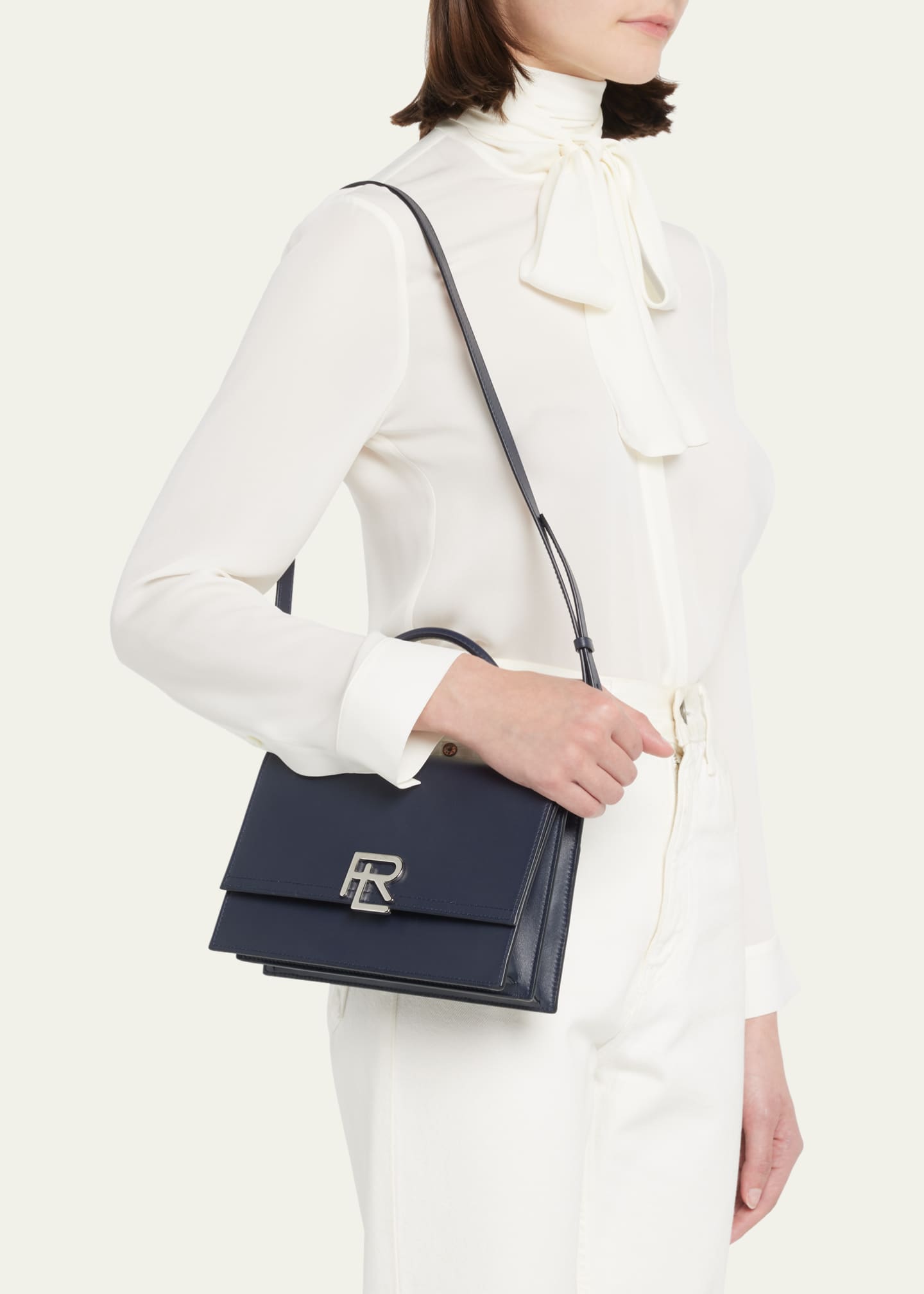 Ralph Lauren Collection RL Flap Leather Top-Handle Bag - Bergdorf Goodman