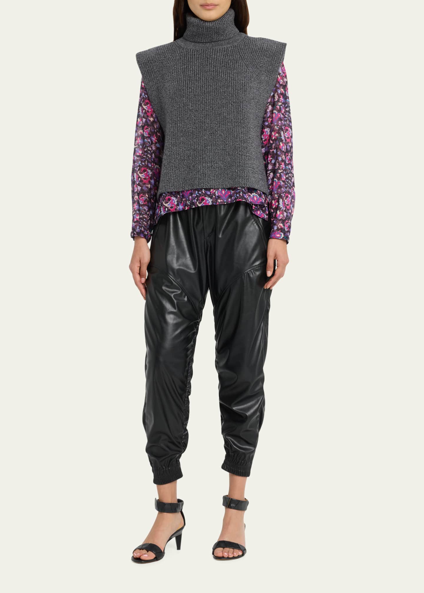 Etoile Isabel Marant Megan Turtleneck Sweater Vest - Bergdorf Goodman