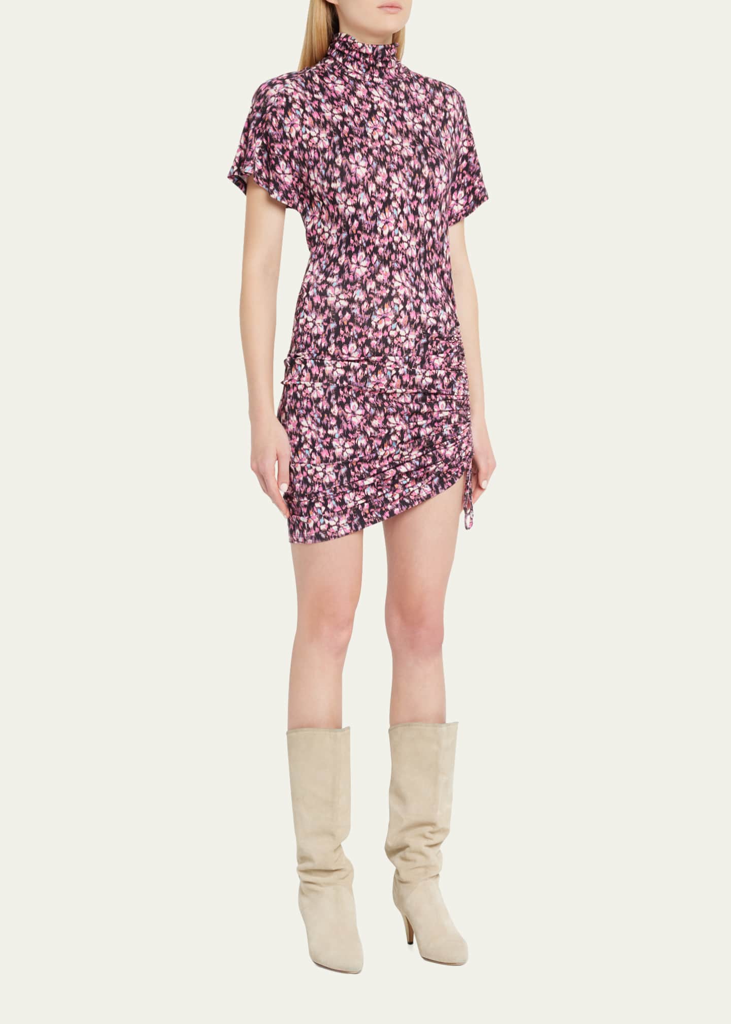Etoile Isabel Marant Lya Floral Ruched Mini Dress Bergdorf Goodman